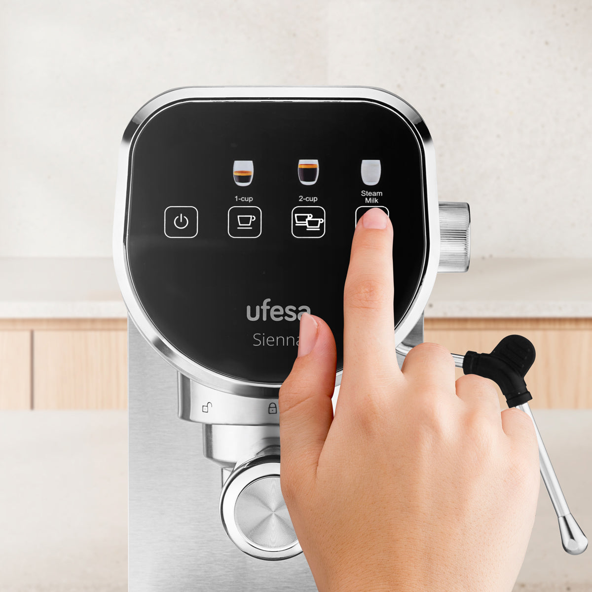 Cafetera Espresso Ufesa Thermoblock Sienna - Gris Gris-5