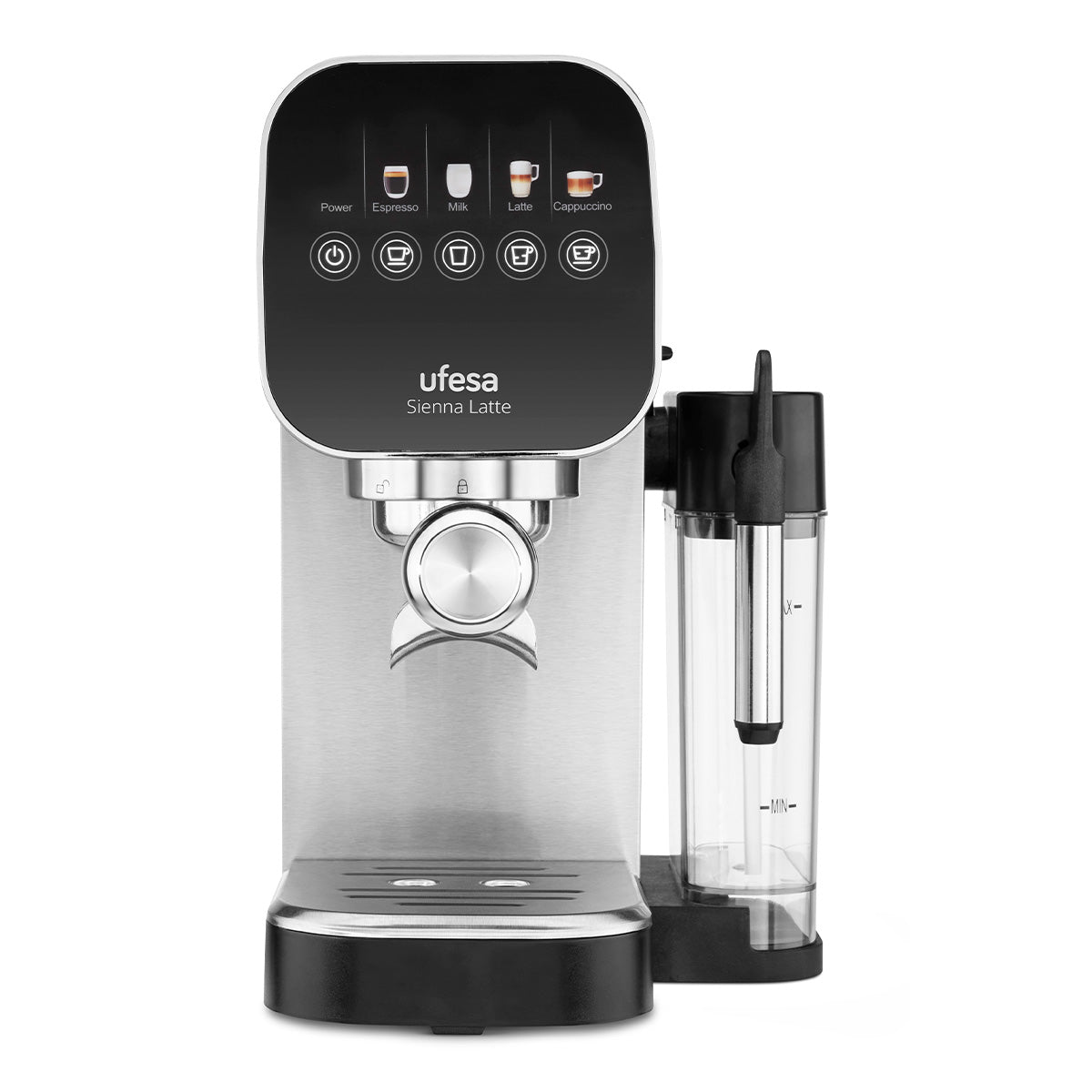 Imagen 0 de Cafetera Espresso Ufesa Thermoblock Sienna Latte Negro / Plata
