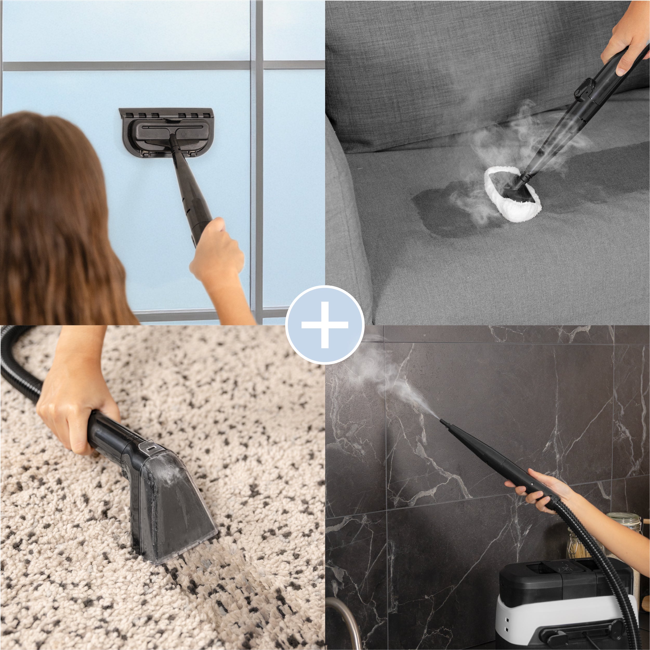 Aspirador para tapicerías a vapor Di4 Aspiroclean Vapore 1650 - Blanco / Negro Blanco / Negro-4