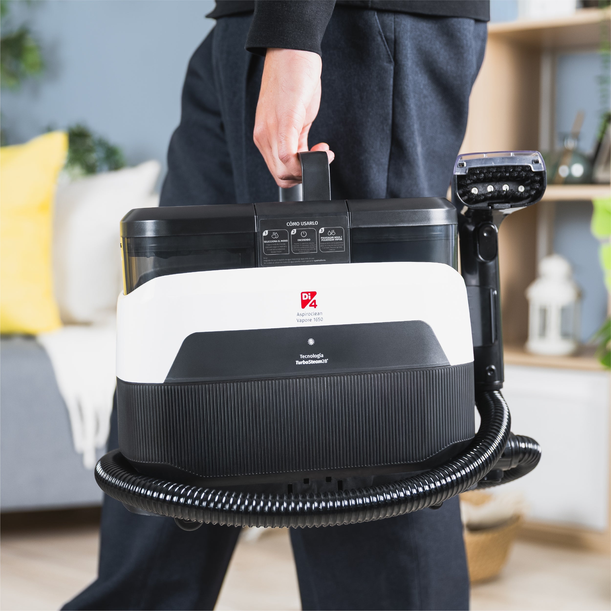 Aspirador para tapicerías a vapor Di4 Aspiroclean Vapore 1650 - Blanco / Negro Blanco / Negro-6