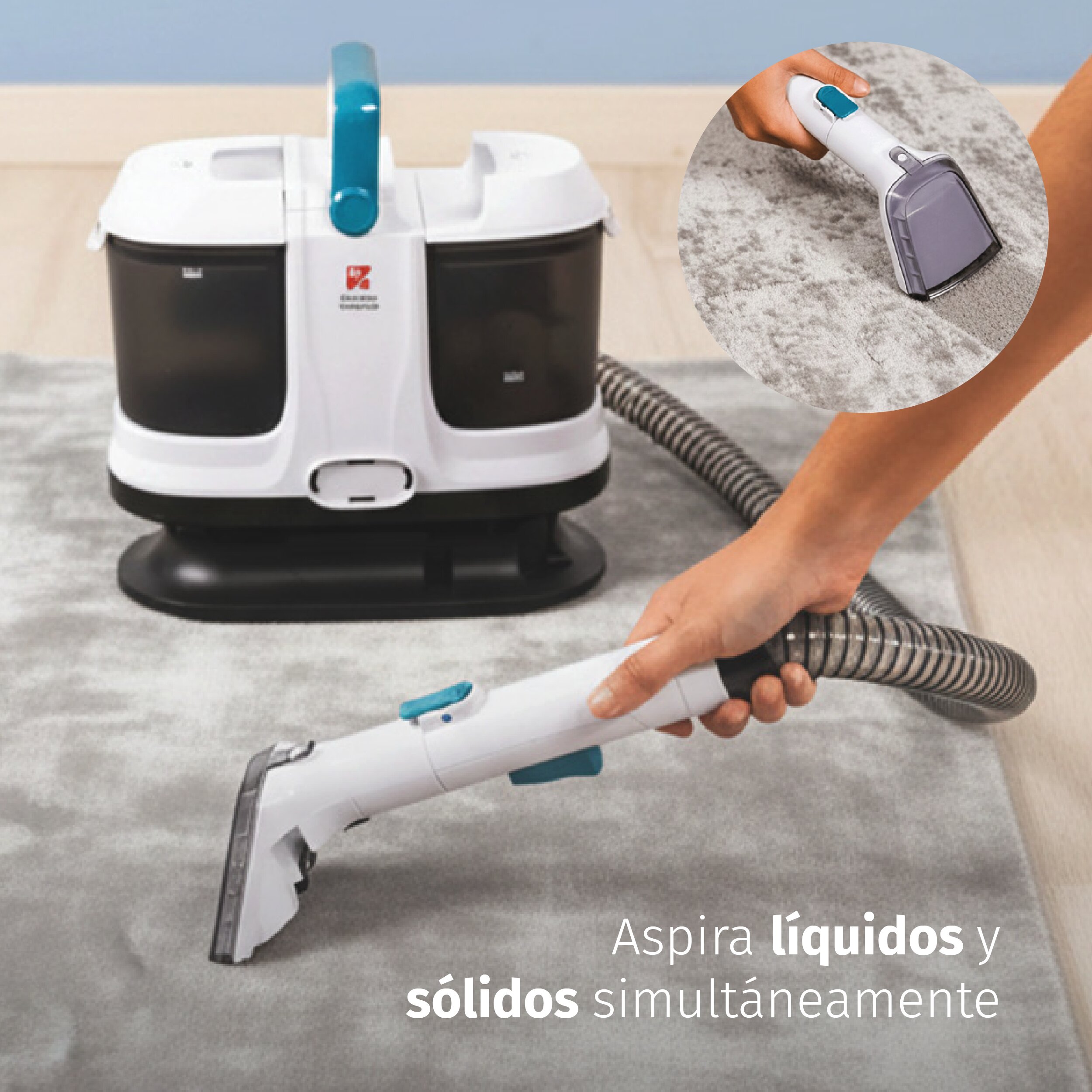 Aspirador para tapicerías Di4 Aspiroclean Essenza 600 - Blanco / Azul Blanco / Azul-3