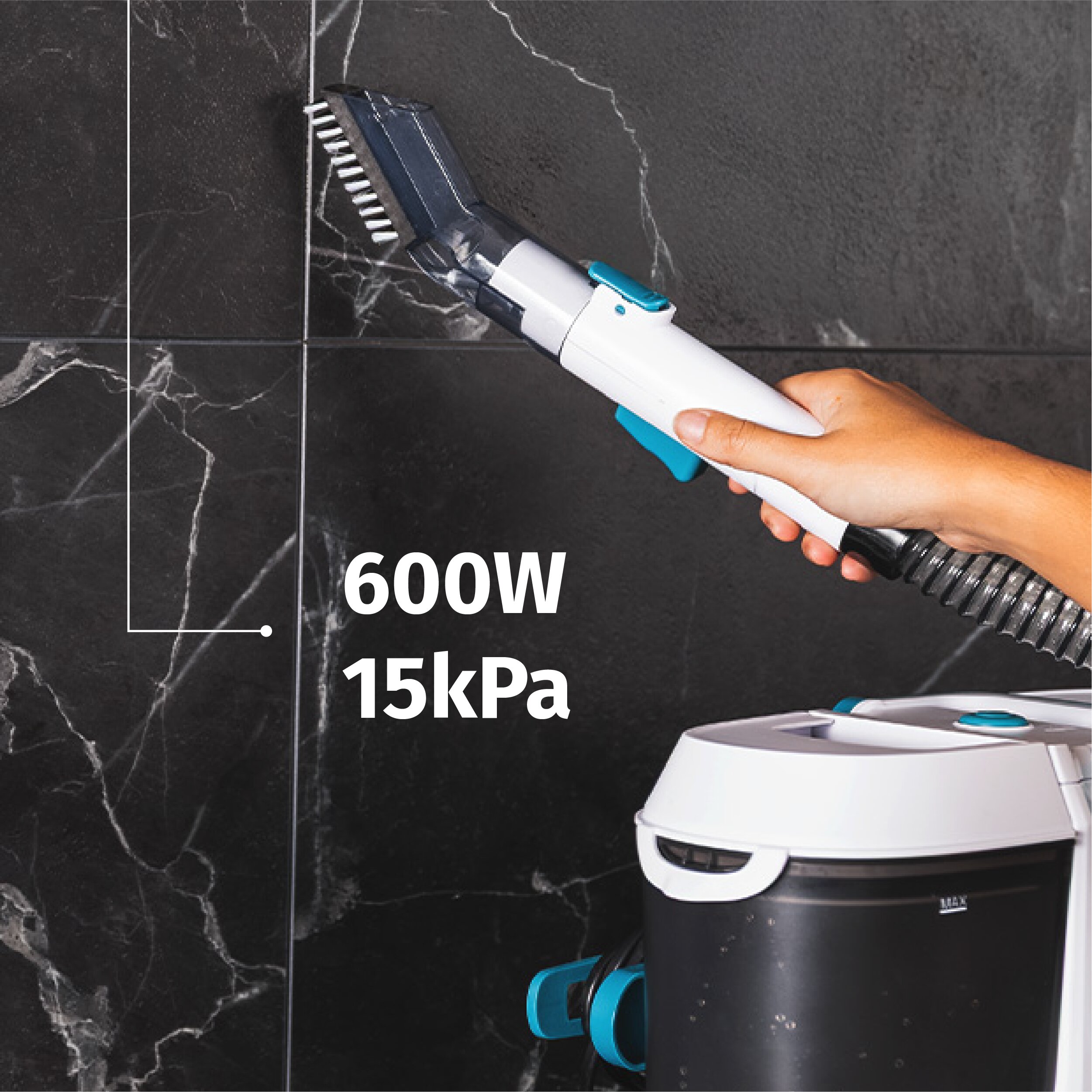 Aspirador para tapicerías Di4 Aspiroclean Essenza 600 - Blanco / Azul Blanco / Azul-6