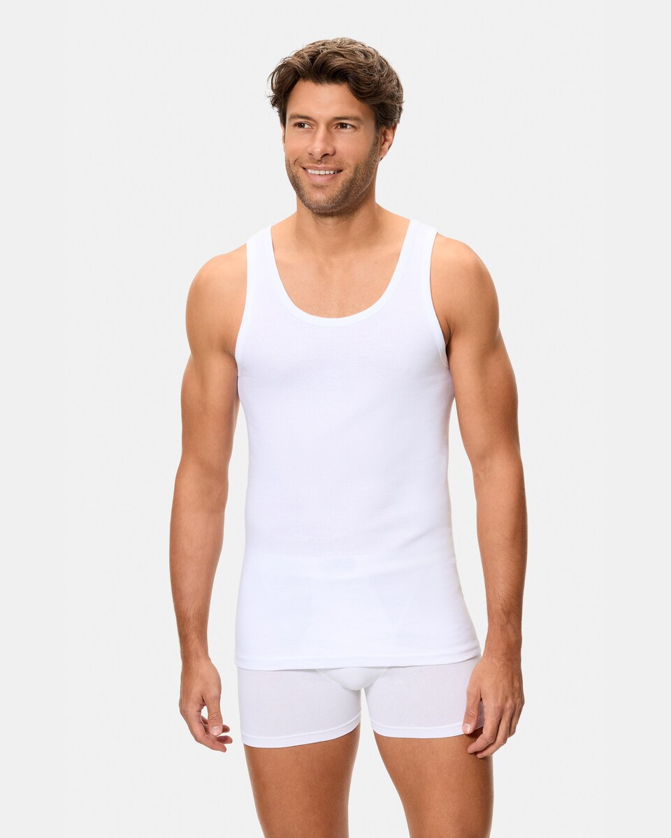 Camiseta interior de hombre en color blanco de tirantes