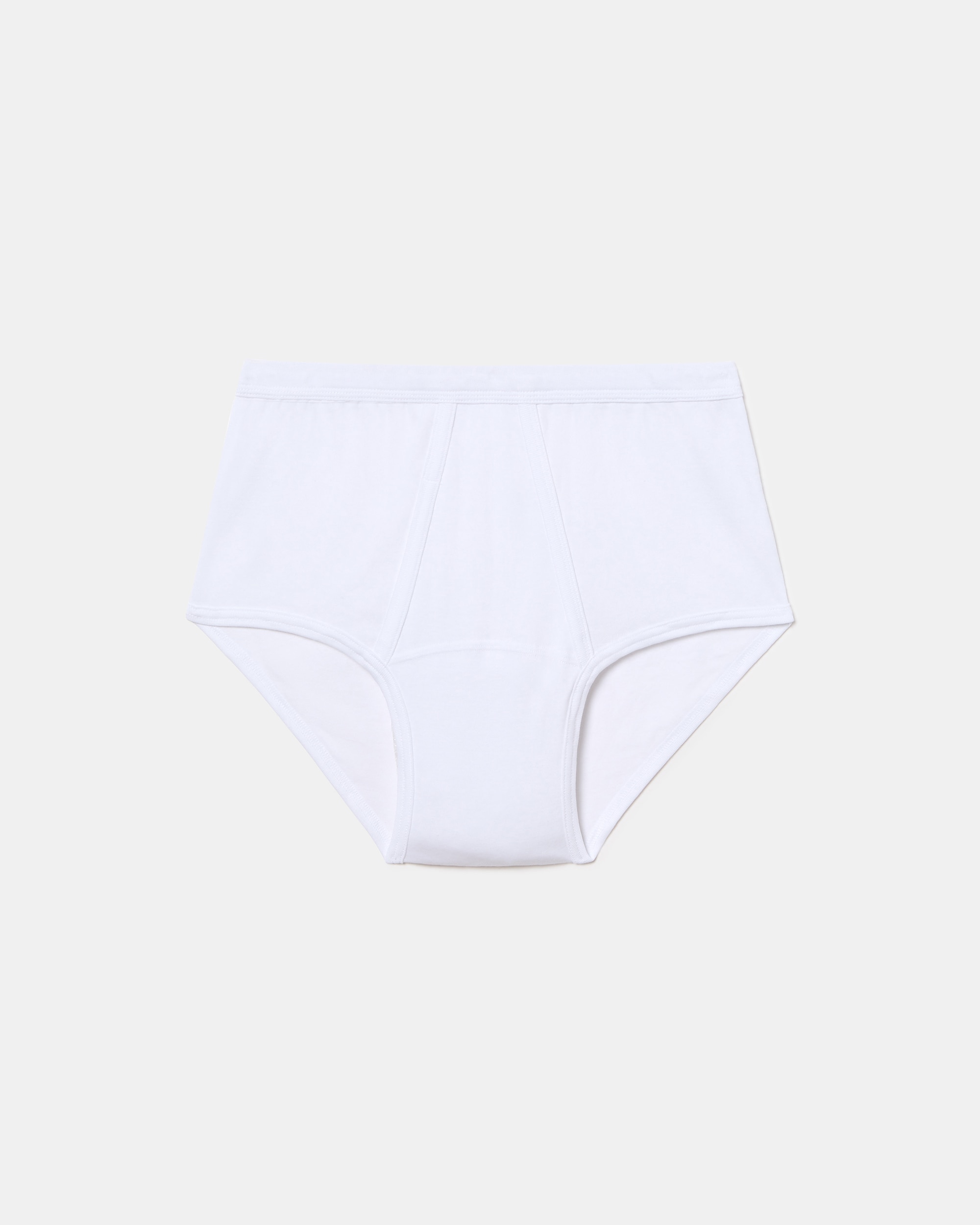 Slip de hombre abierto canalé 100% algodón - Abanderado - Blanco Blanco-4
