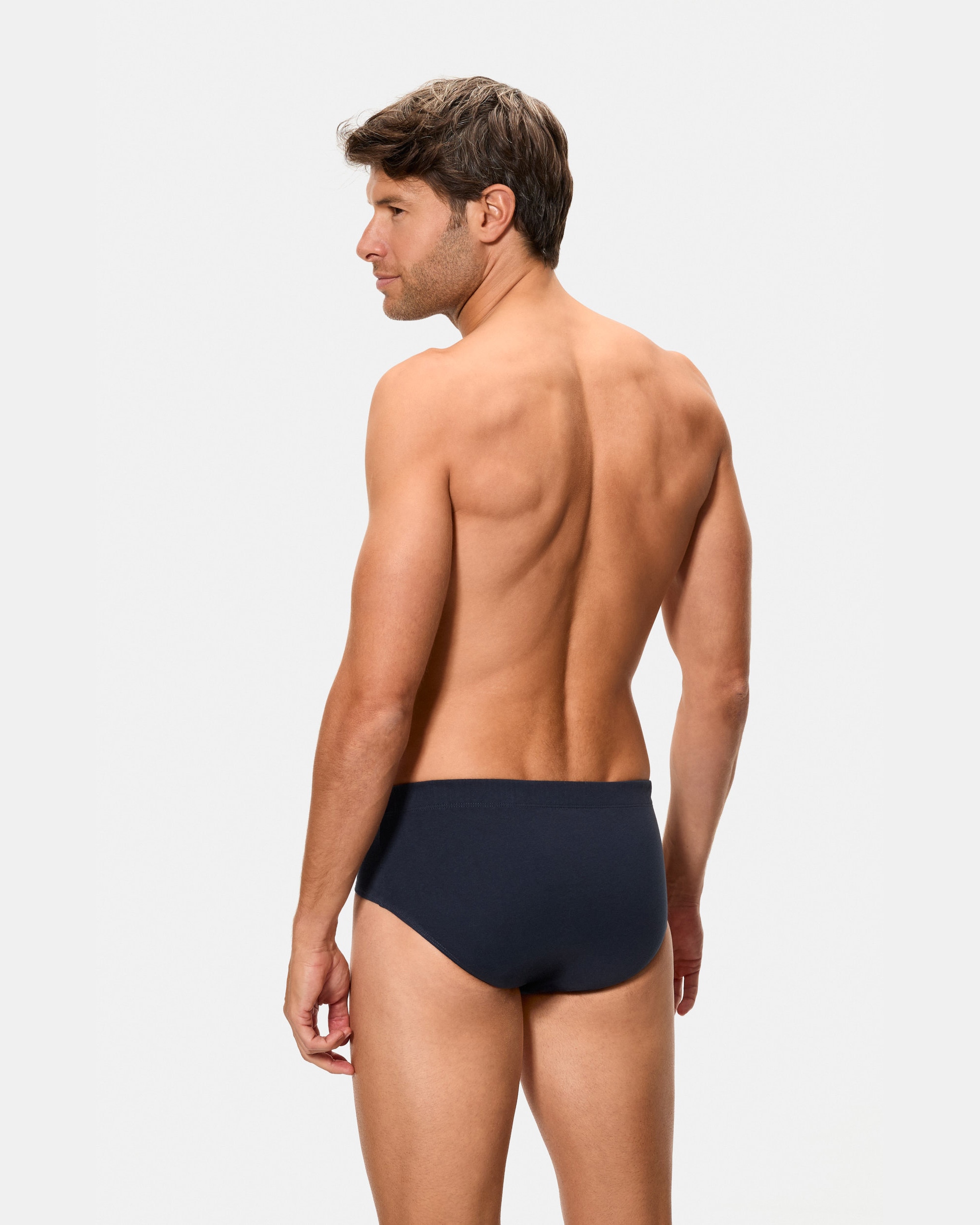 Slip de hombre abierto de algodón 100% - Abanderado - Azul marino Azul marino-2