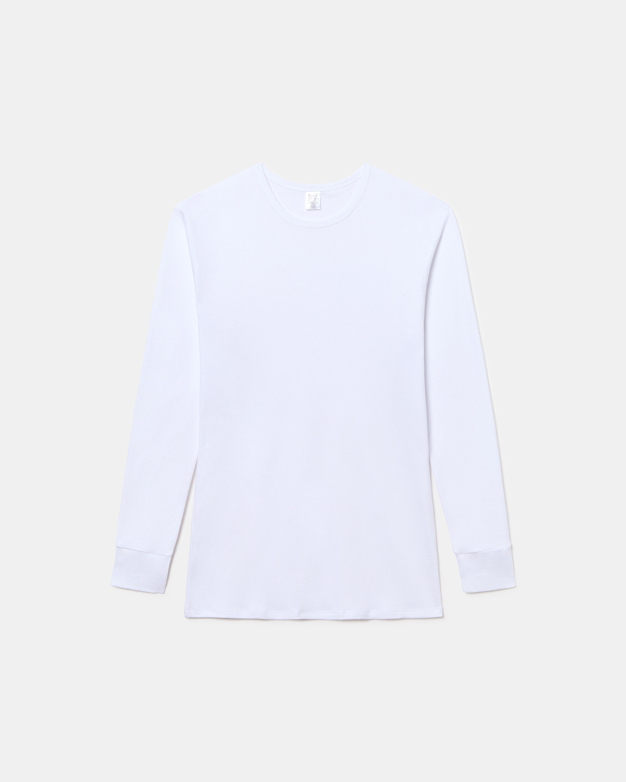 Camiseta térmica manga larga cuello redondo 100% algodón - Abanderado - Blanco Blanco-5