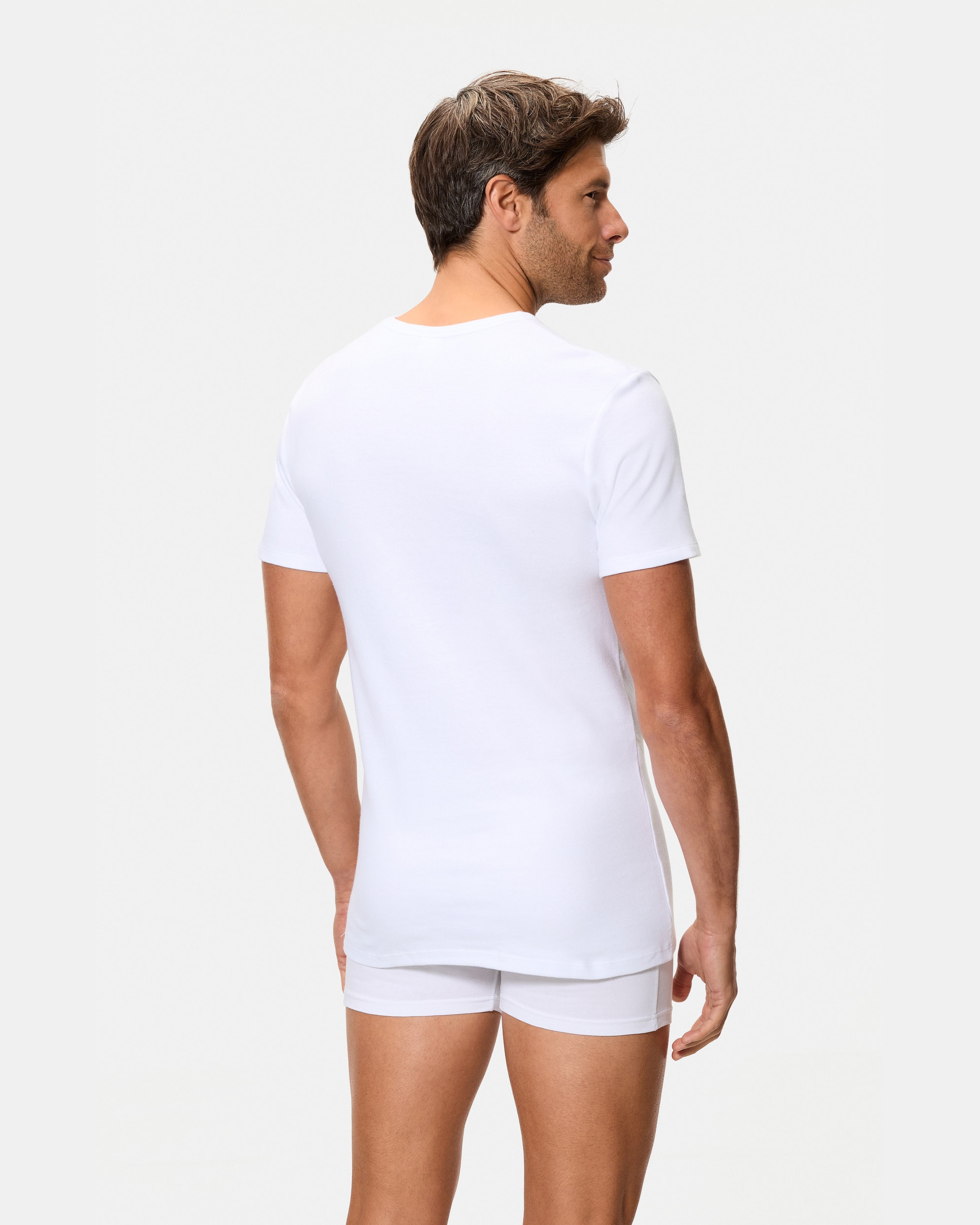 Camiseta térmica manga corta cuello redondo 100% algodón - Abanderado - Blanco Blanco-2