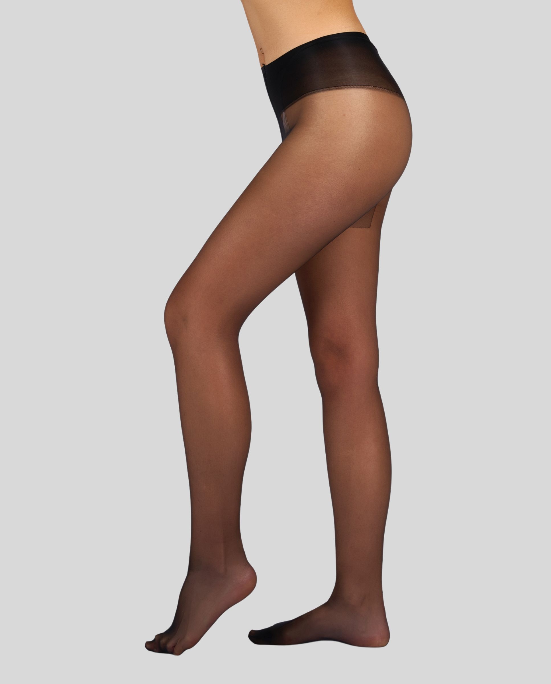 Panties de mujer total confort con cintura regulable - Platino - Negro Negro-1