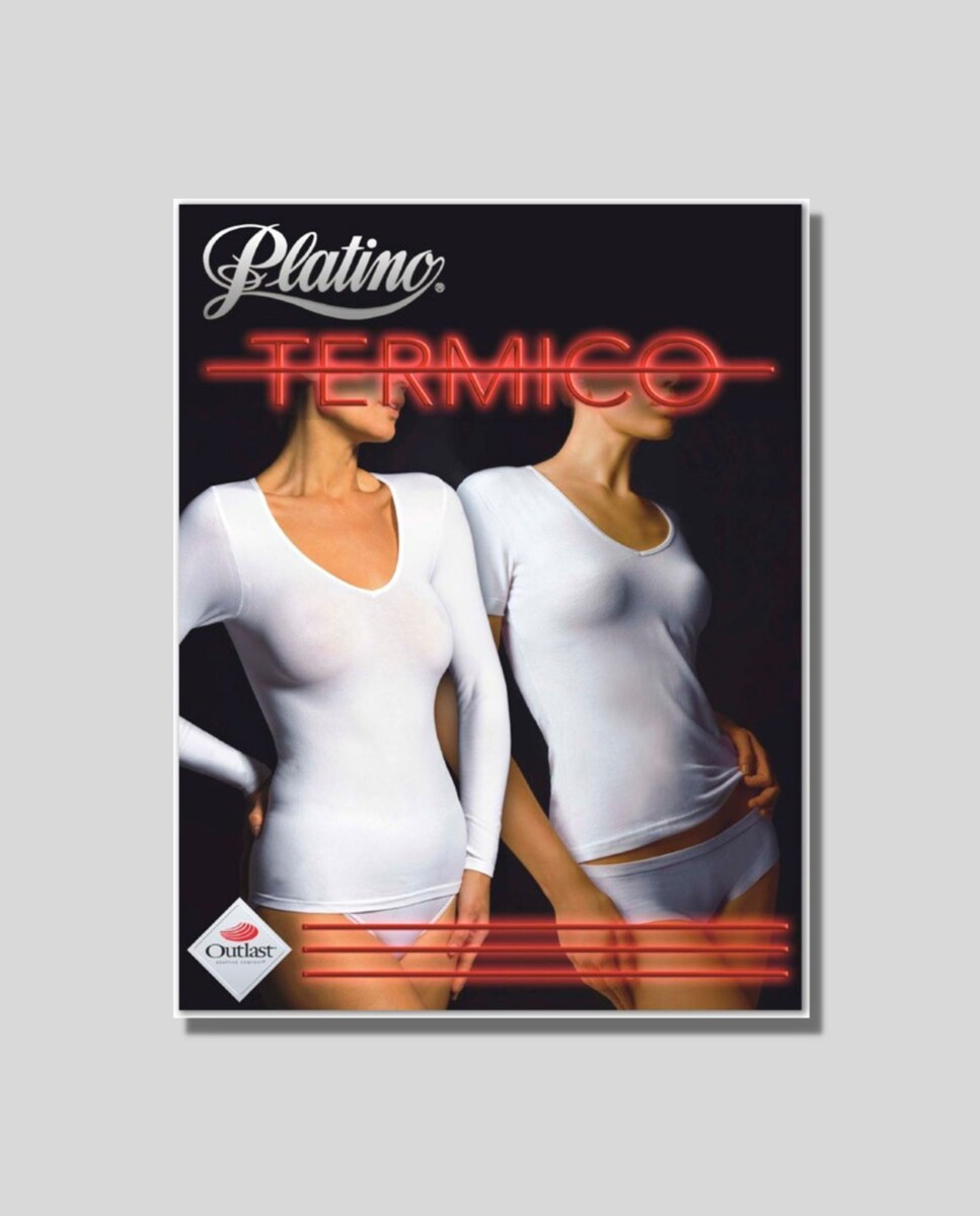 Camiseta interior de mujer térmica de manga larga · Platino · El