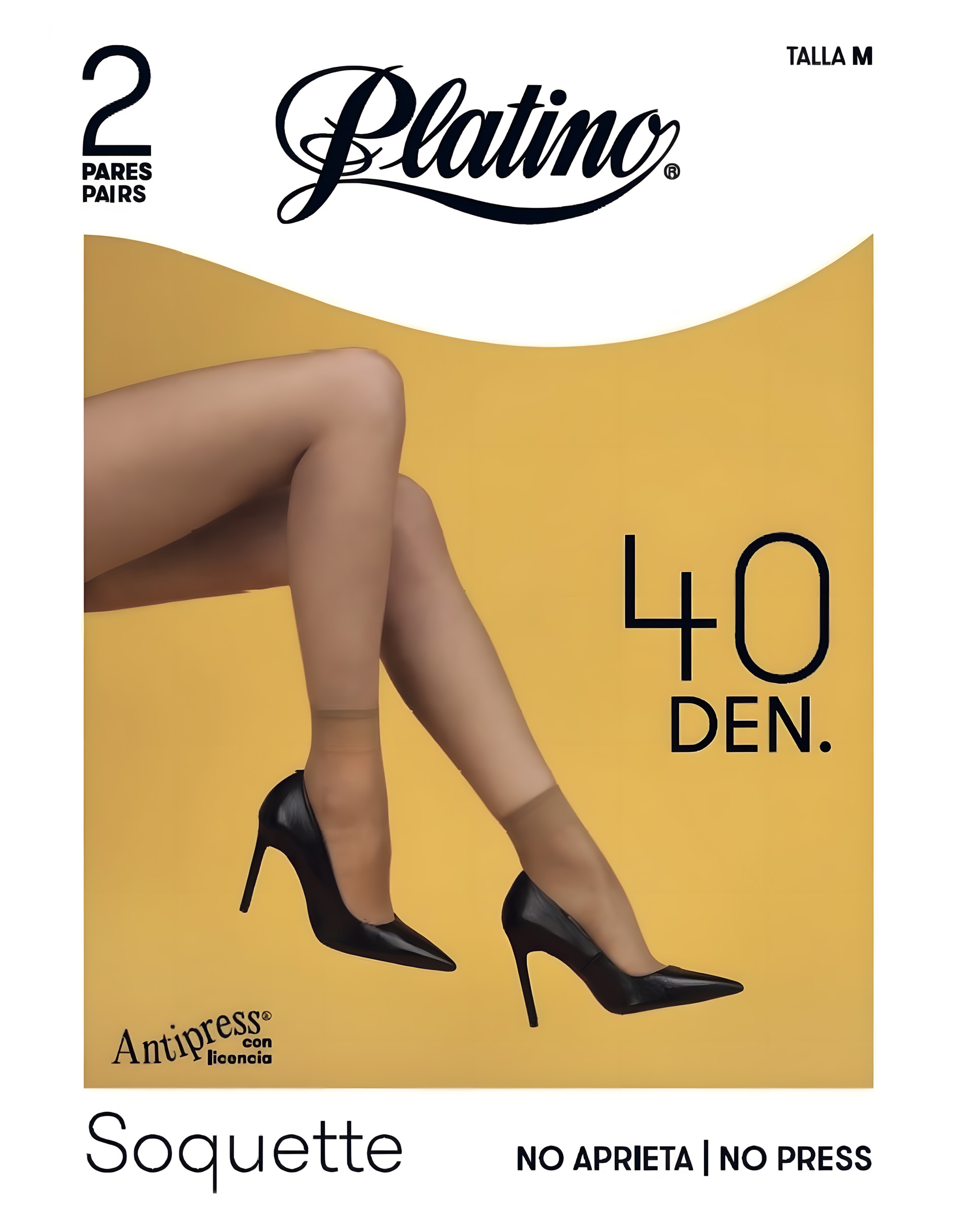 Minimedia de mujer con puño antipresión y ajuste cómodo - Platino - Maquillaje Maquillaje-2