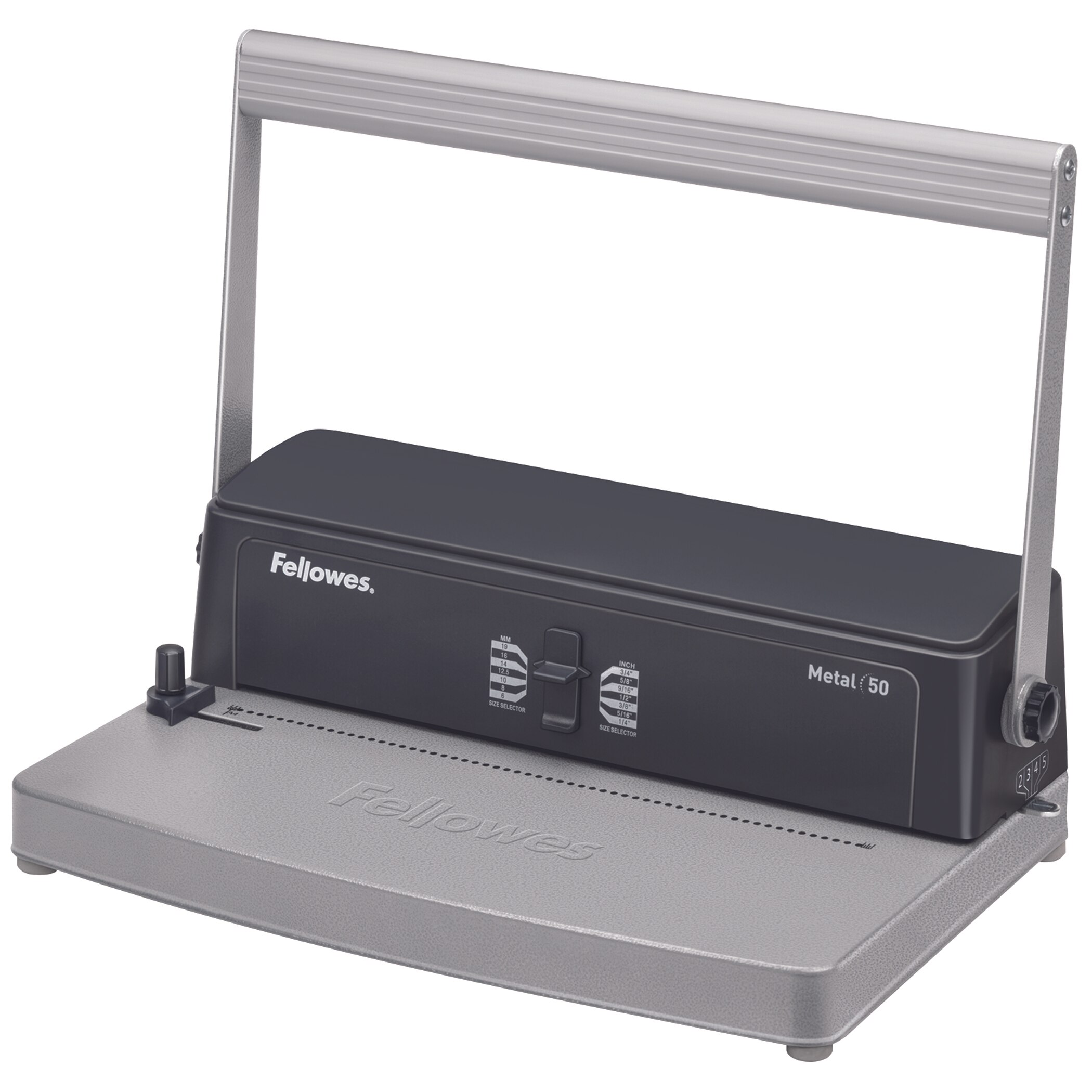 Encuadernadora manual Fellowes Metal 50 espiral perfora 12 encuaderna 450 hojas Negro-2