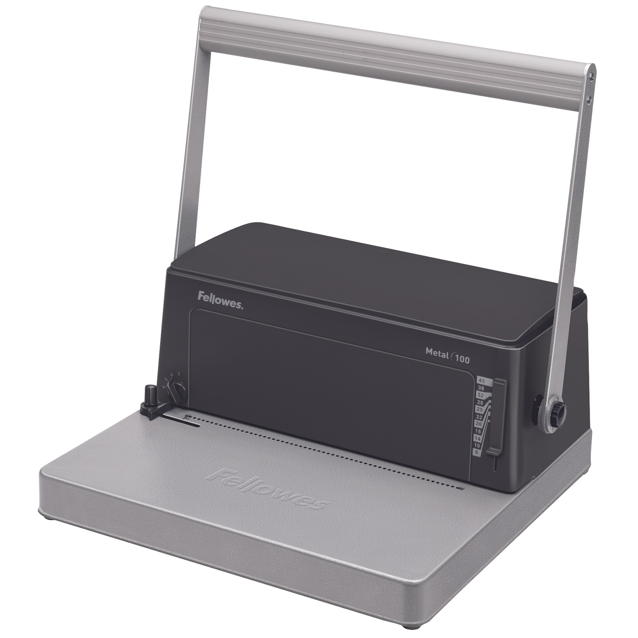 Encuadernadora manual Fellowes Metal 100 espiral perfora 20 encuaderna 450 hojas Negro-2