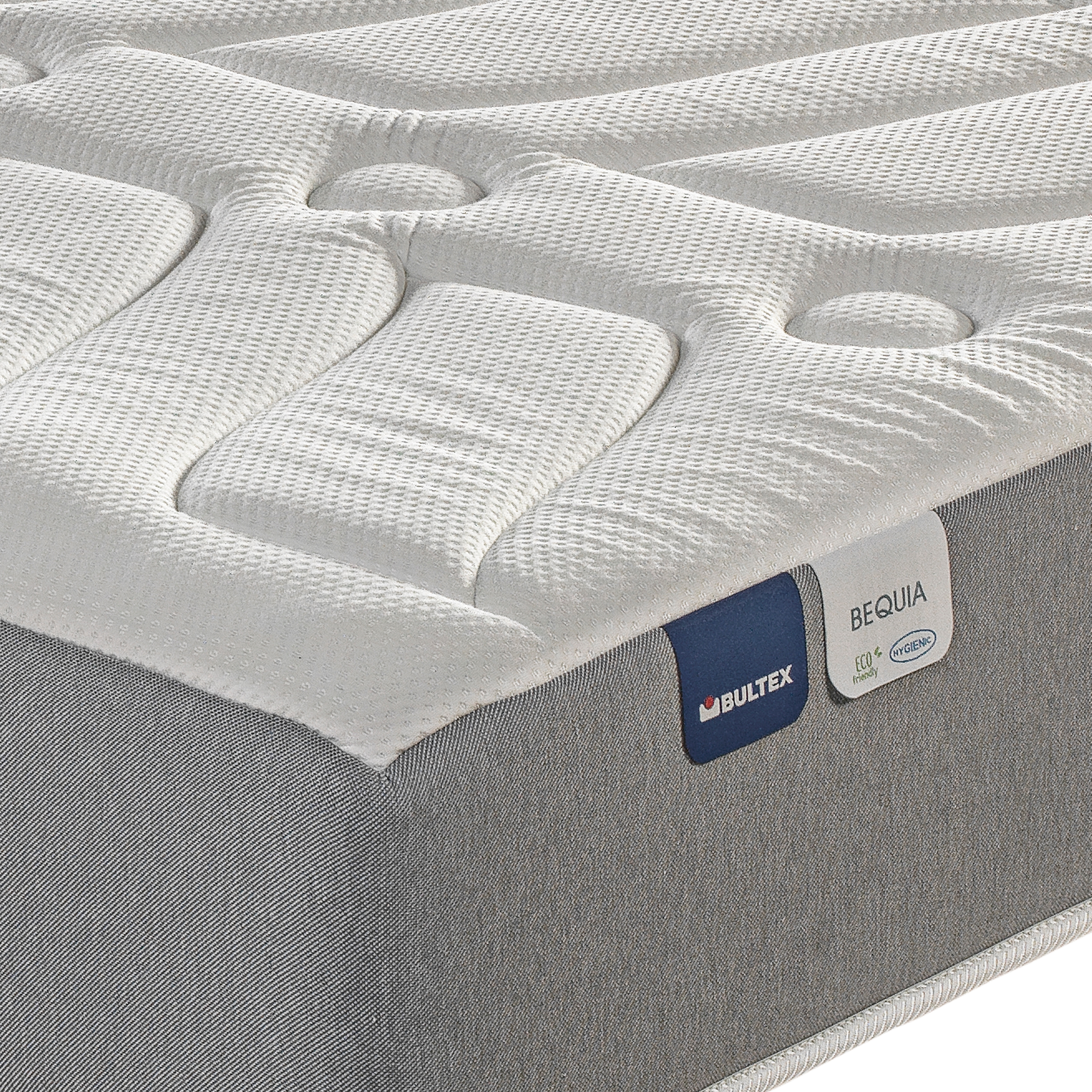 Colchón enrollado Bequia de material celular Bultex - Blanco / Azul Cama 90 x 190 cm Blanco / Azul-3