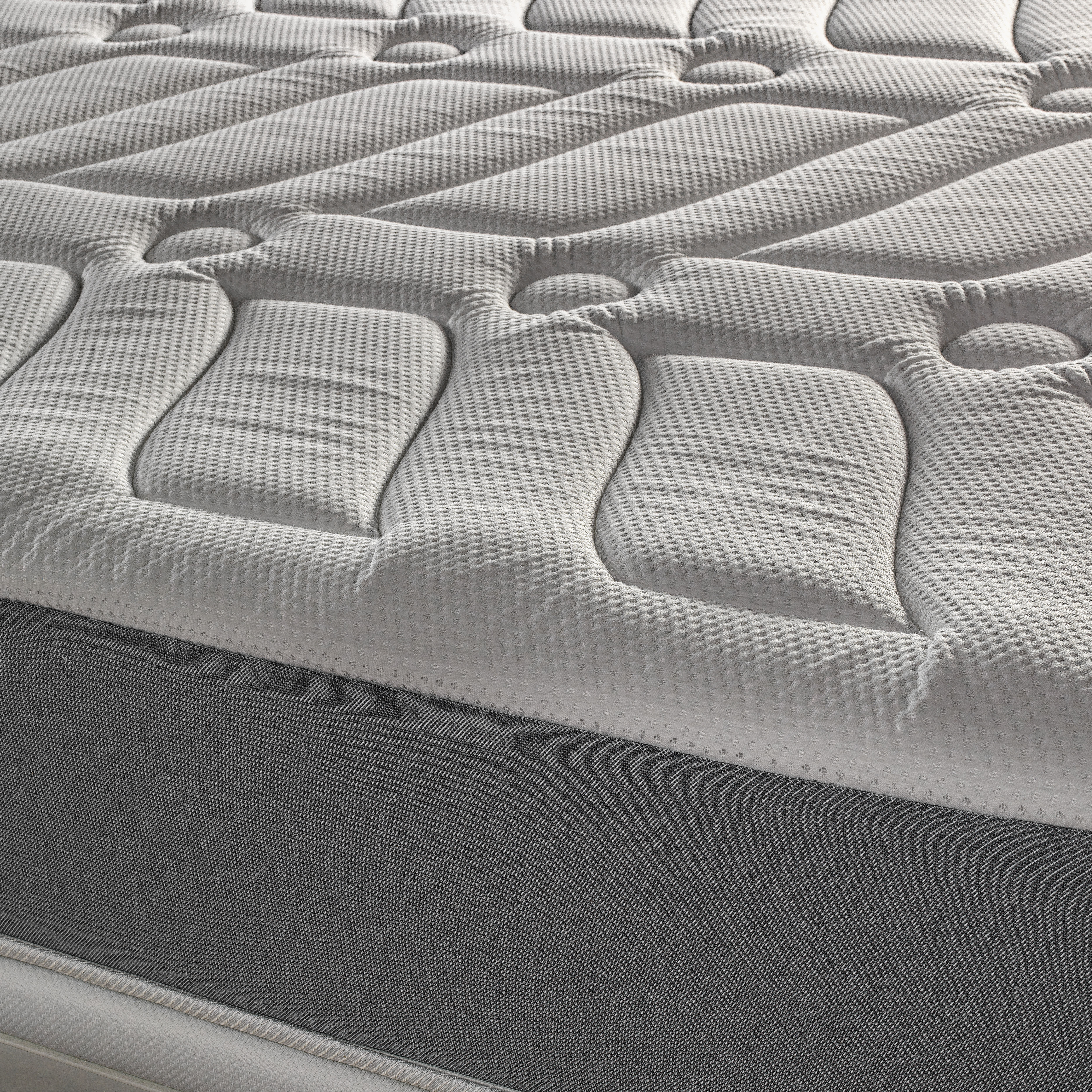 Colchón enrollado Bequia de material celular Bultex - Blanco / Azul Cama 90 x 190 cm Blanco / Azul-4