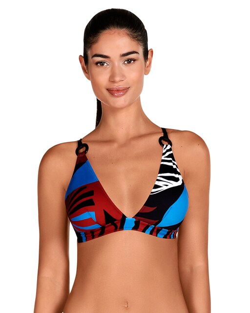 Imagen 0 de Top de bikini triángulo con estampado áfrica