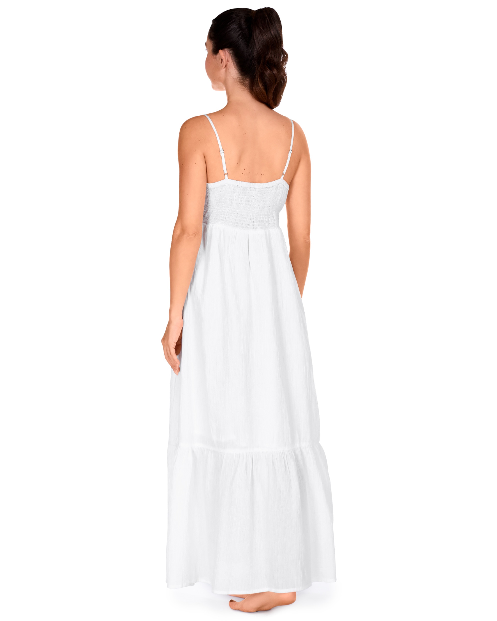Imagen 2 de Vestido de playa largo de tirantes - Lola Dolores Cortés - Blanco Blanco