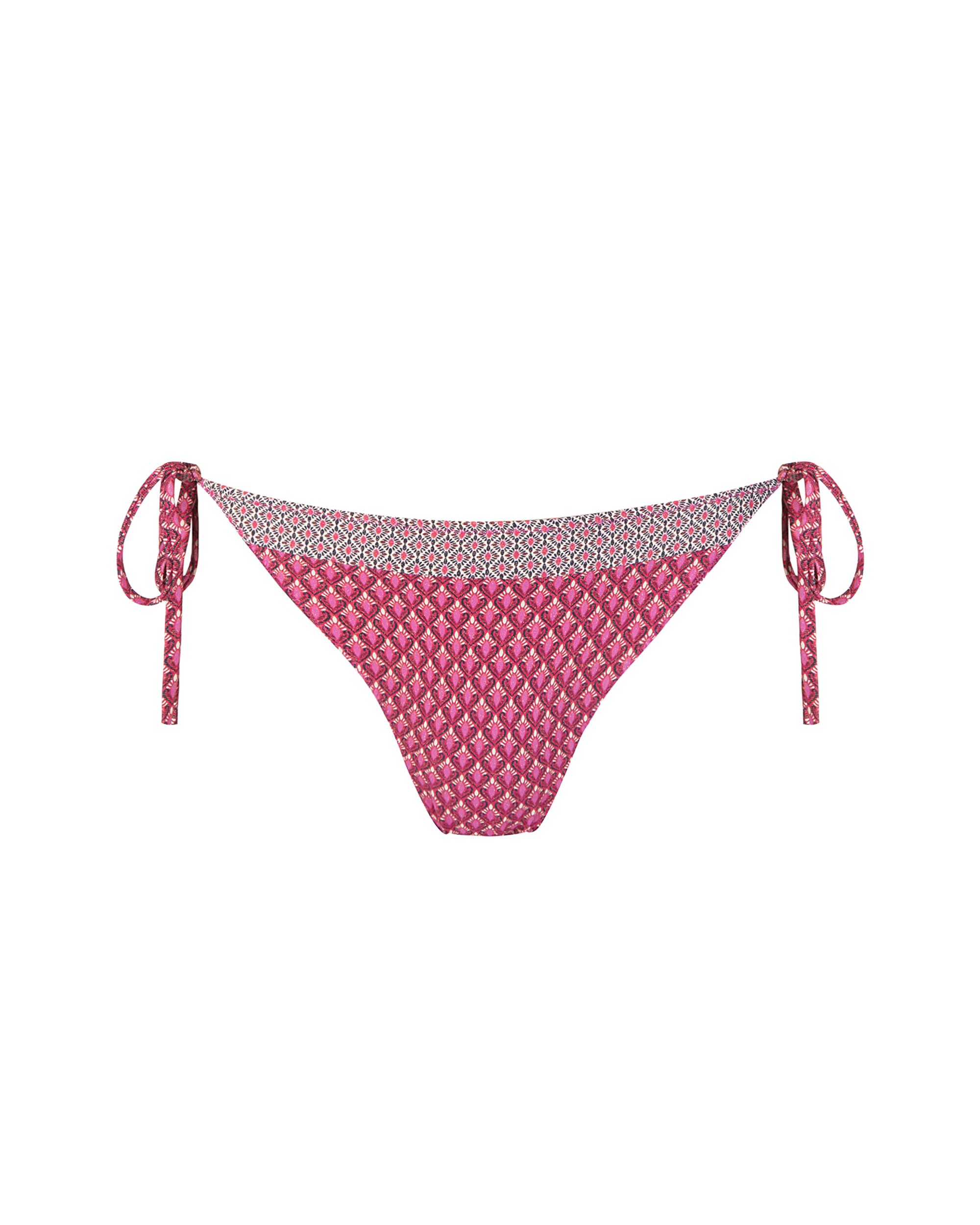 Braga de bikini con lazos y estampado geométrico - Lola Dolores Cortés - Multicolor Multicolor-3