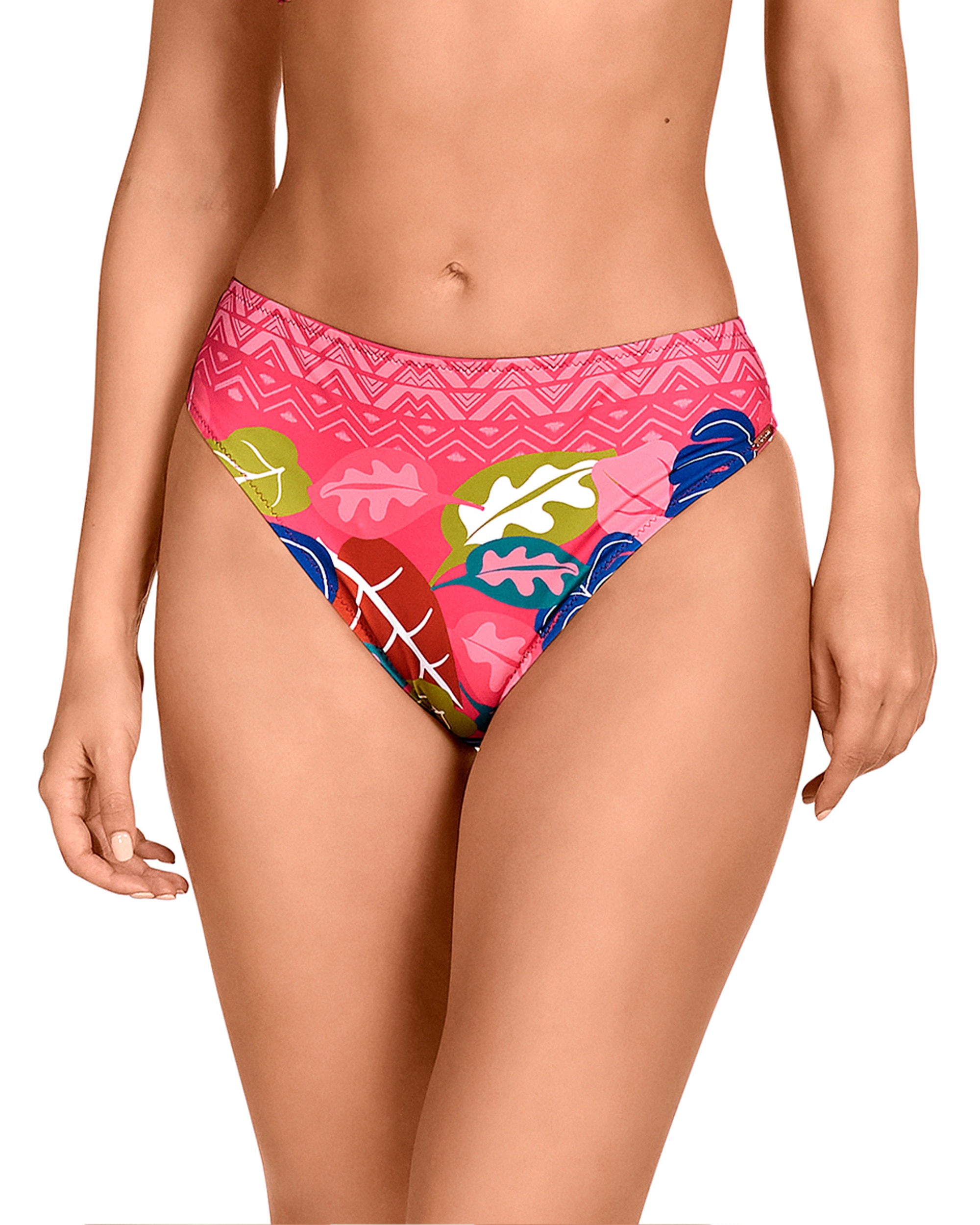 Braga de bikini de la colección pasarela de altura media con estampado congo - Dolores Cortés - Multicolor Multicolor-1