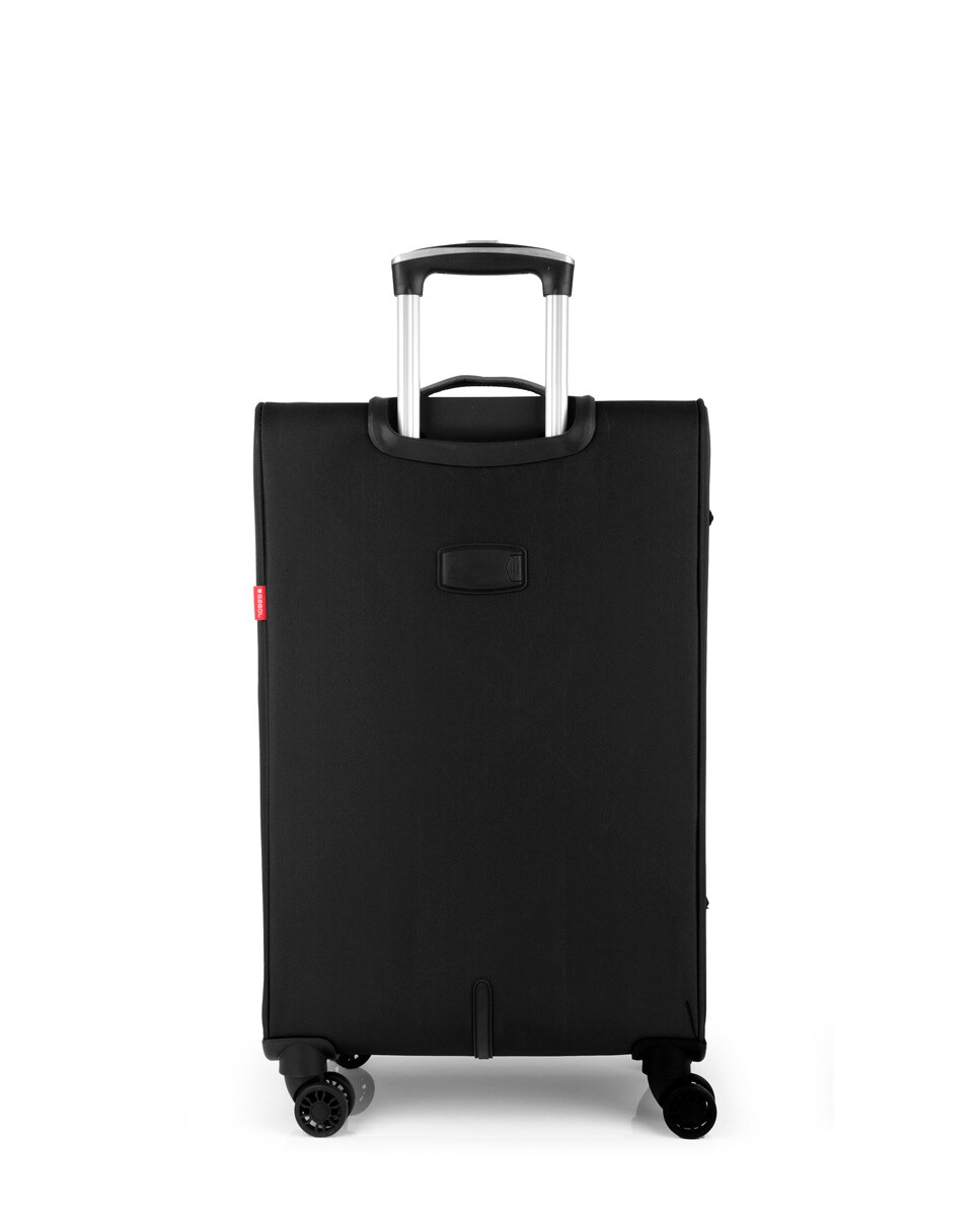 Maleta mediana expandible Zambia blanda hasta 78 L Negro-3