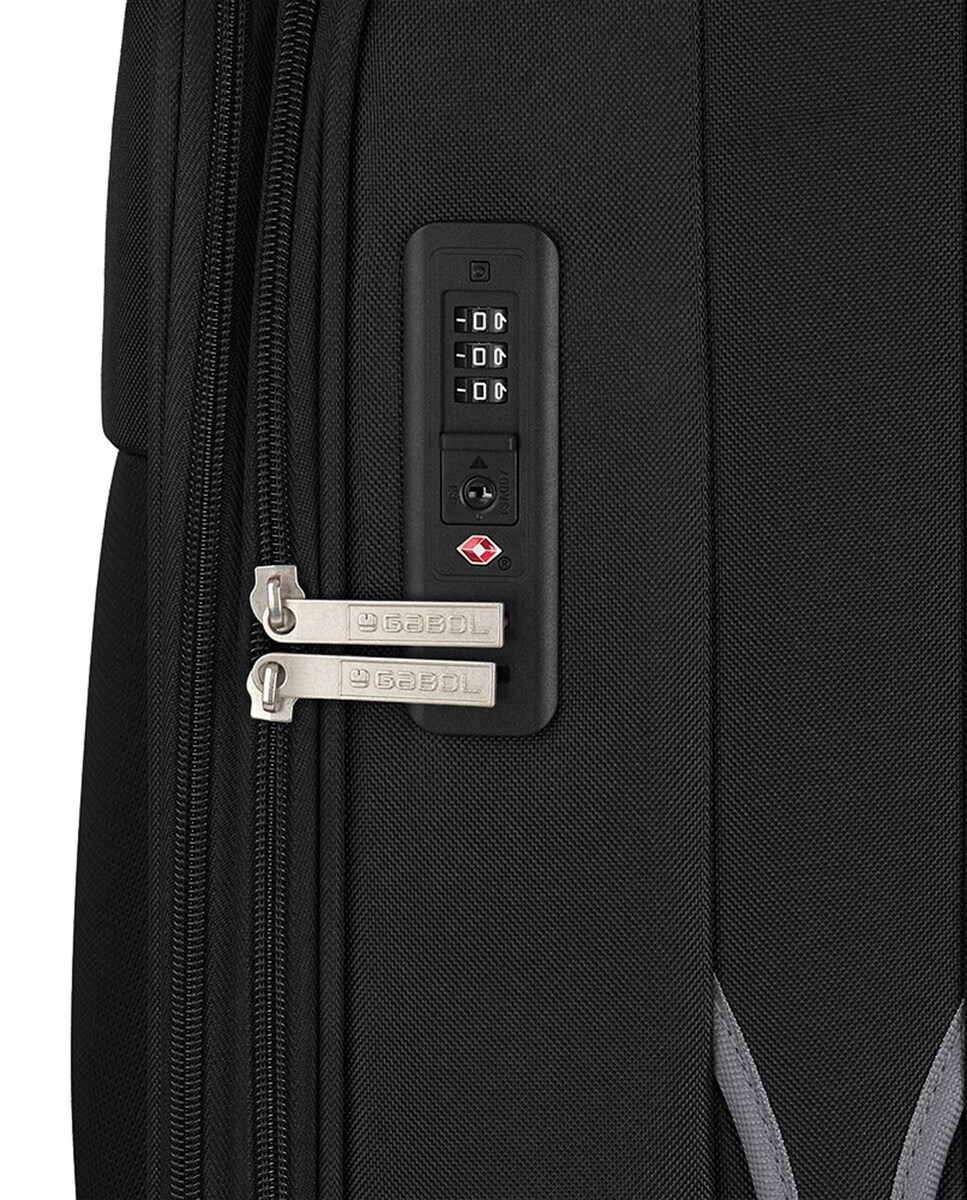 Maleta mediana expandible Zambia blanda hasta 78 L Negro-6