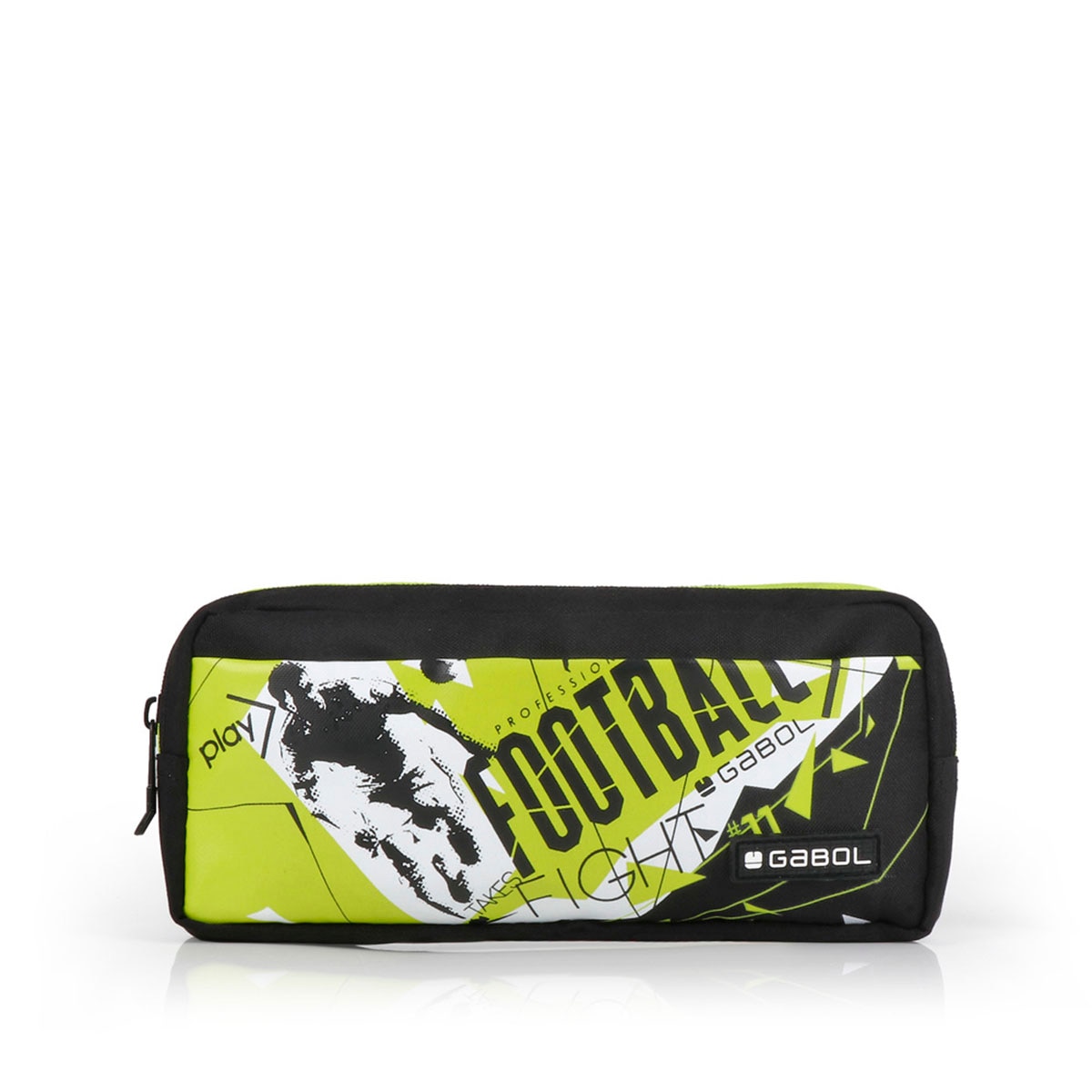 Estuche Gabol Derby negro con dos compartimentos interior forrado.