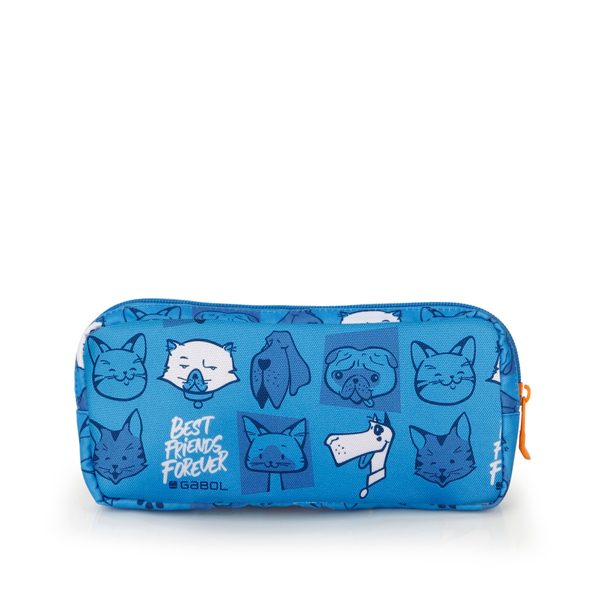 Estuche Gabol Friends color azul con cremallera Azul-2