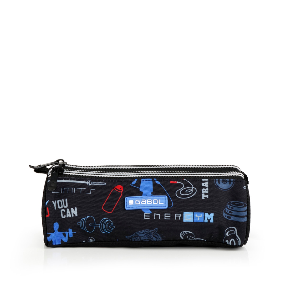 Estuche triple Gabol TRAINING negro y resistente al agua.