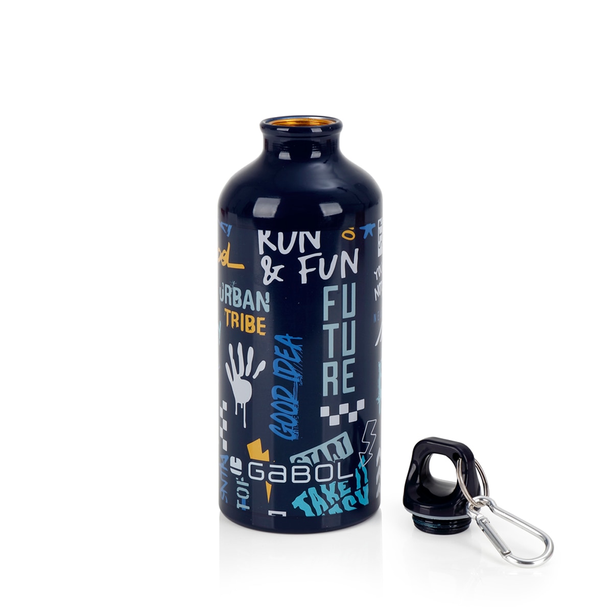 Botella de acero inoxidable Gabol SKULL sin BPA de 600ml Azul-2