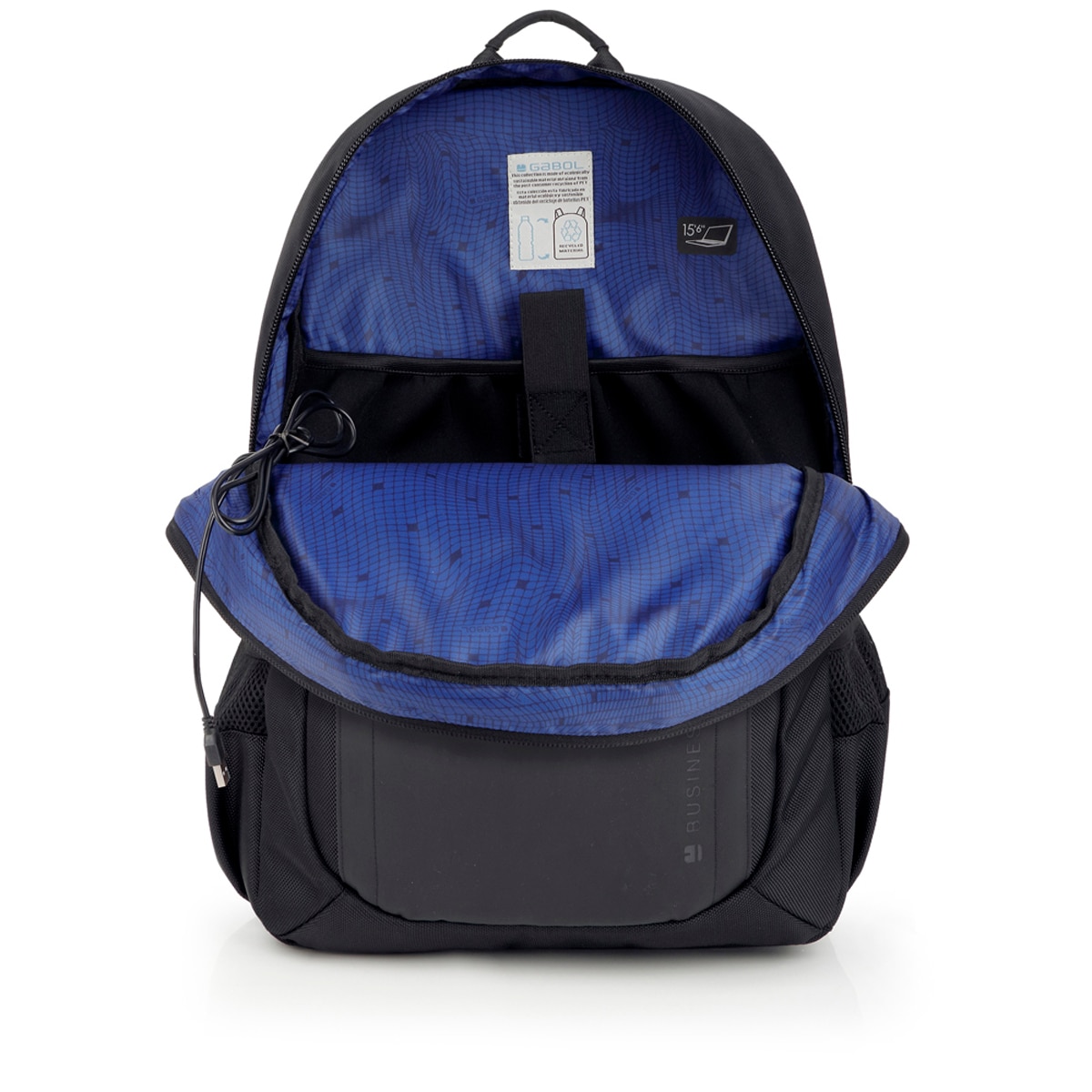 Mochila para Portátil Pixel em Material Reciclado e Resistente À Água Preto-4