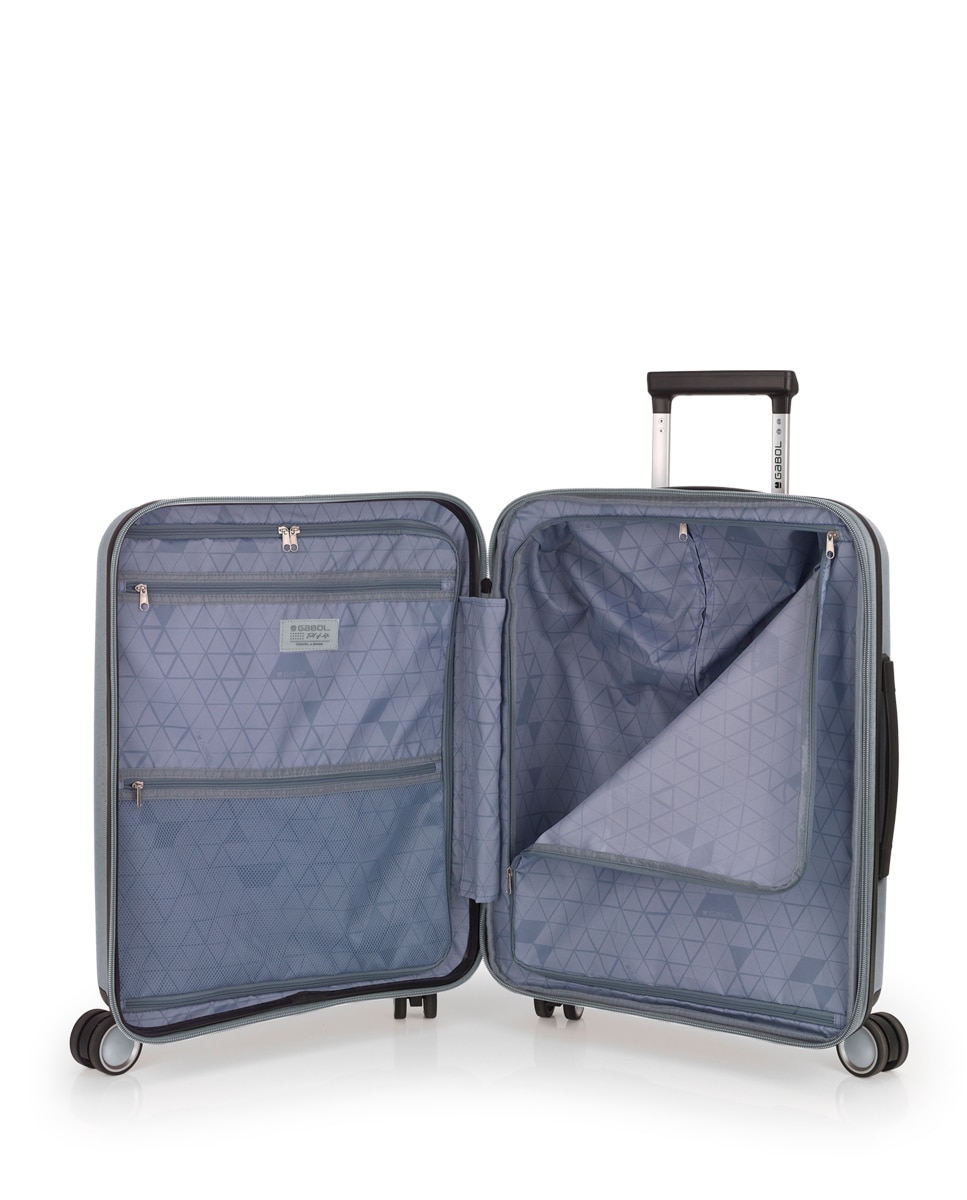 Maleta cabina expandible brooklyn rígida con capacidad hasta 42,5 l - Gabol - Plata Plata-5