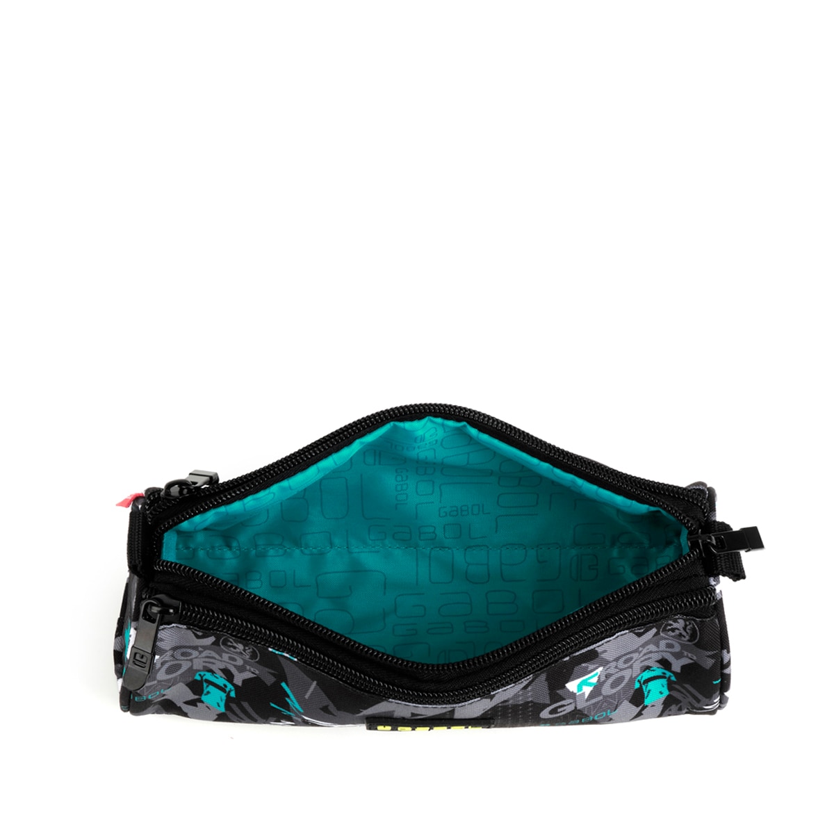 Estuche triple Gabol SCORE de poliéster resistente al agua Negro-4