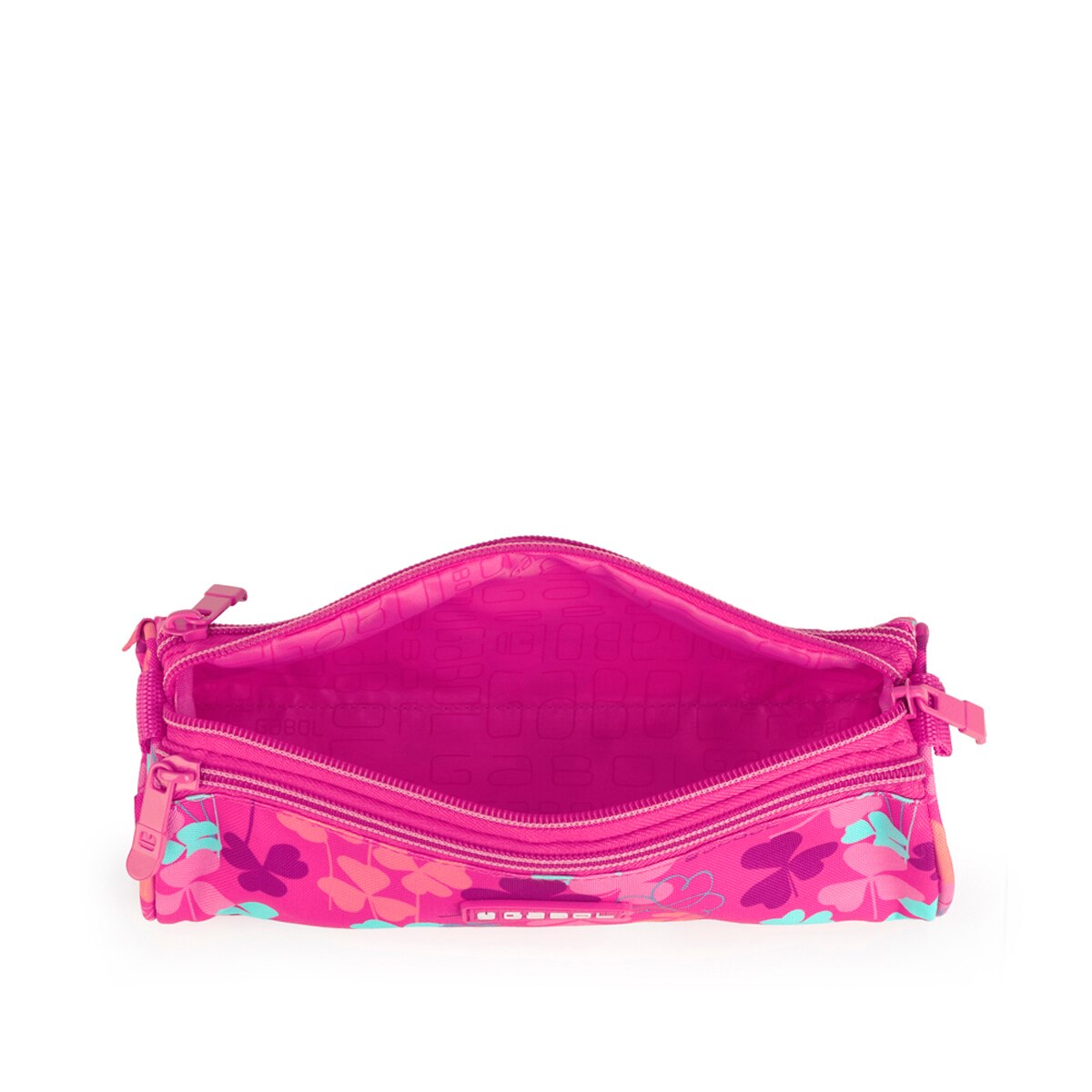 Estuche triple Gabol CLOVER de poliéster resistente al agua Rosa-4