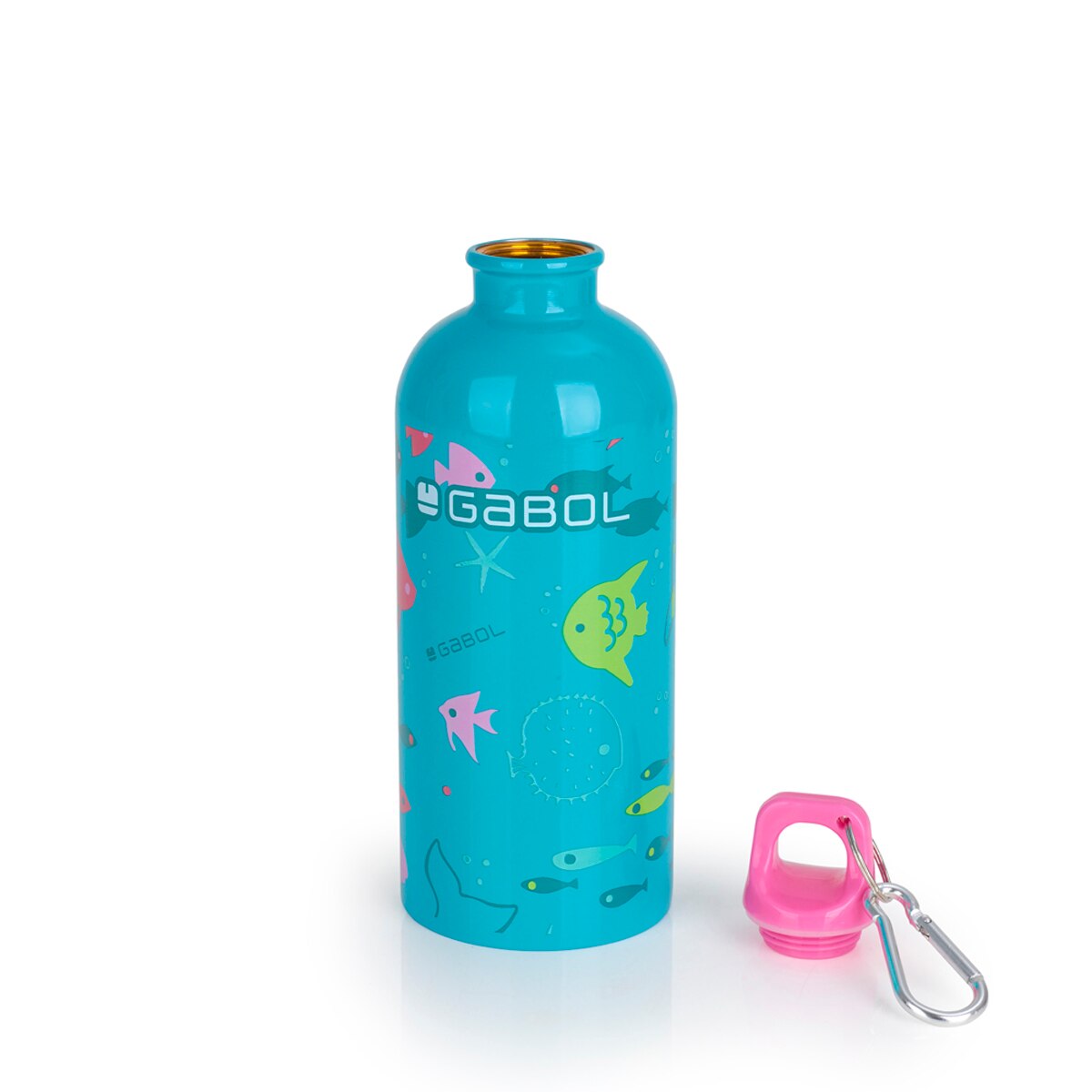 Imagen 2 de Botella de acero inoxidable Gabol ACQUA sin BPA de 600ml Turquesa