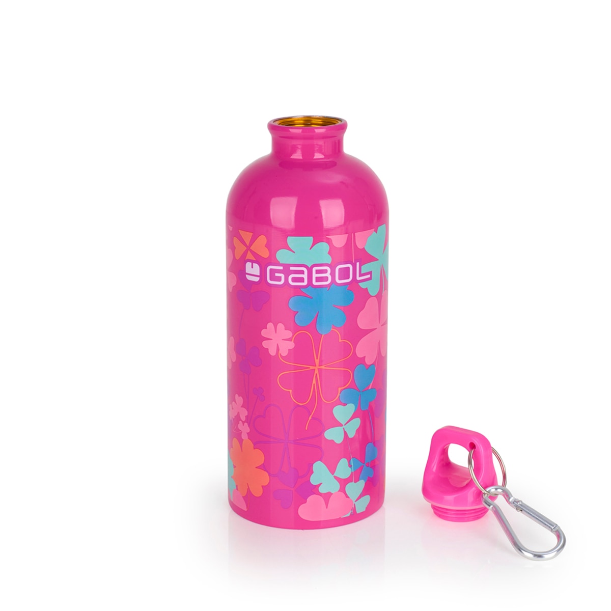 Botella de acero inoxidable Gabol CLOVER sin BPA de 600ml Rosa-2