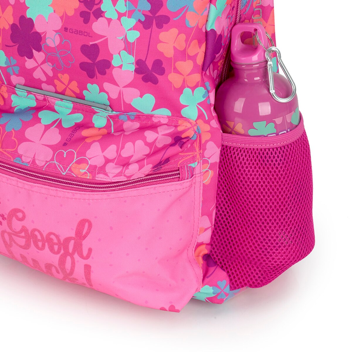Botella de acero inoxidable Gabol CLOVER sin BPA de 600ml Rosa-3