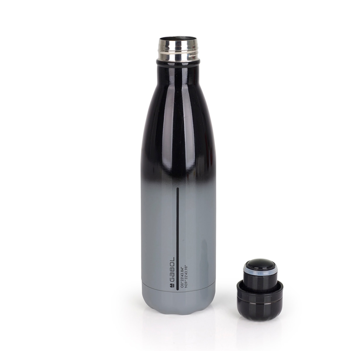 Botella térmica de acero inoxidable COYOTE sin BPA de 500ml - Gabol - Negro Negro-2