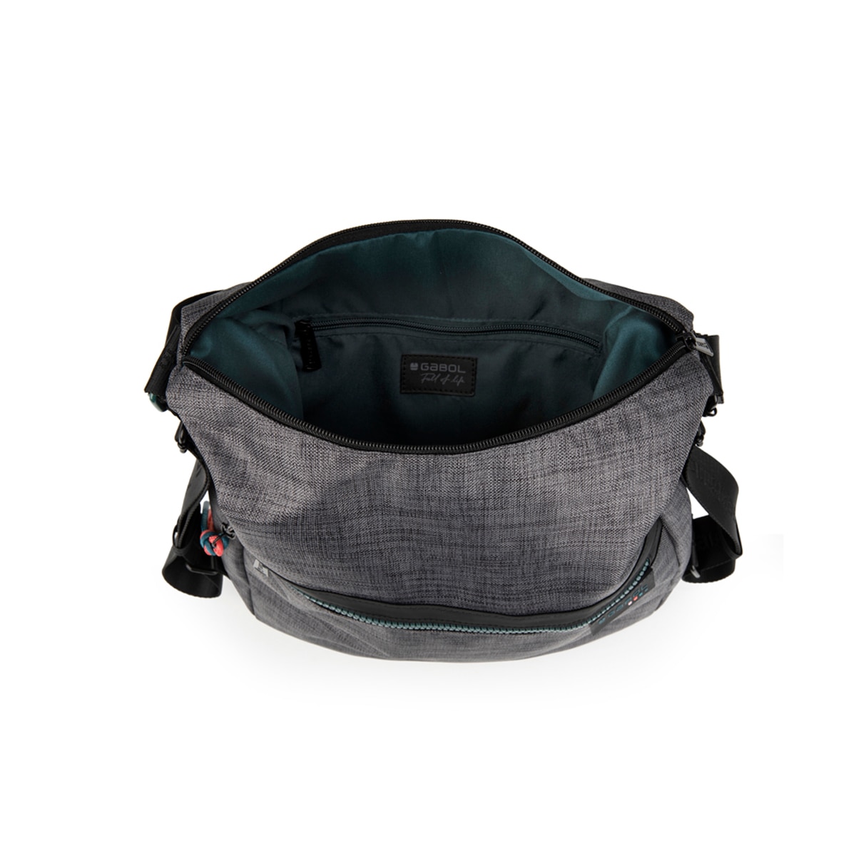 Bolso-mochila shani con bolsillo trasero - Gabol - Gris Gris-4