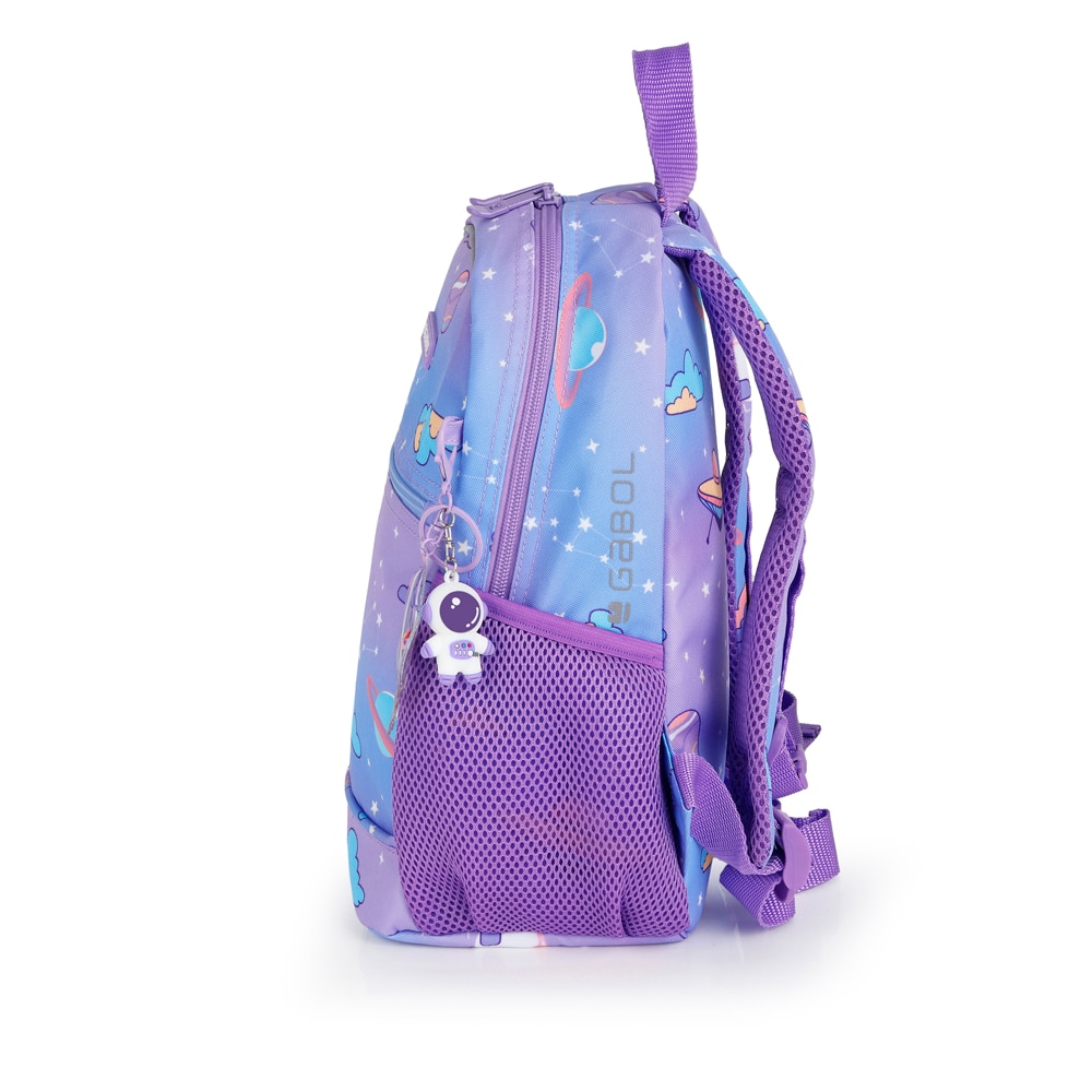 Mochila mini infantil Gabol Cosmos de poliéster resistente al agua Lila-2