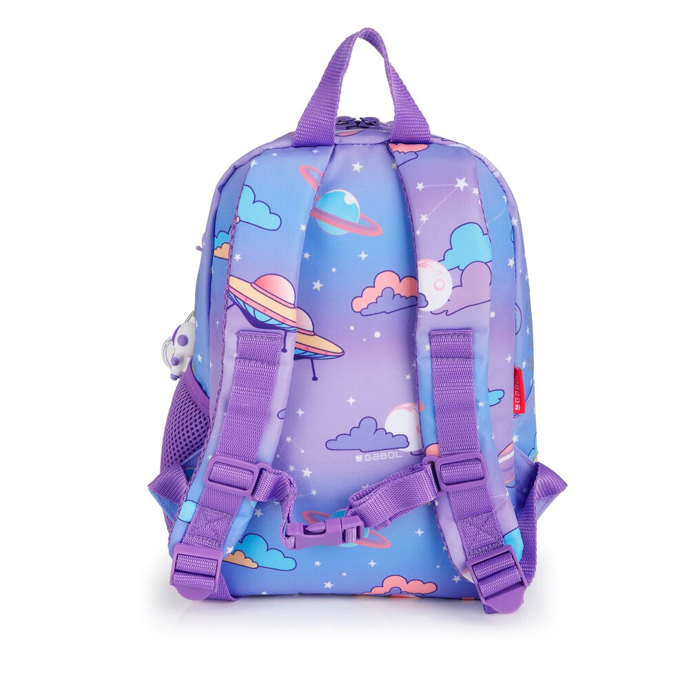 Mochila mini infantil Gabol Cosmos de poliéster resistente al agua Lila-3