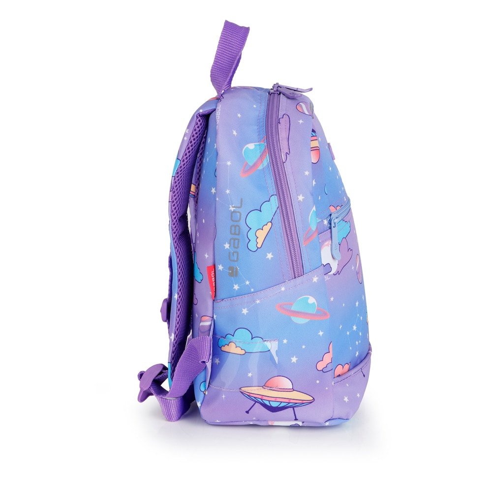 Mochila mini infantil Gabol Cosmos de poliéster resistente al agua Lila-4