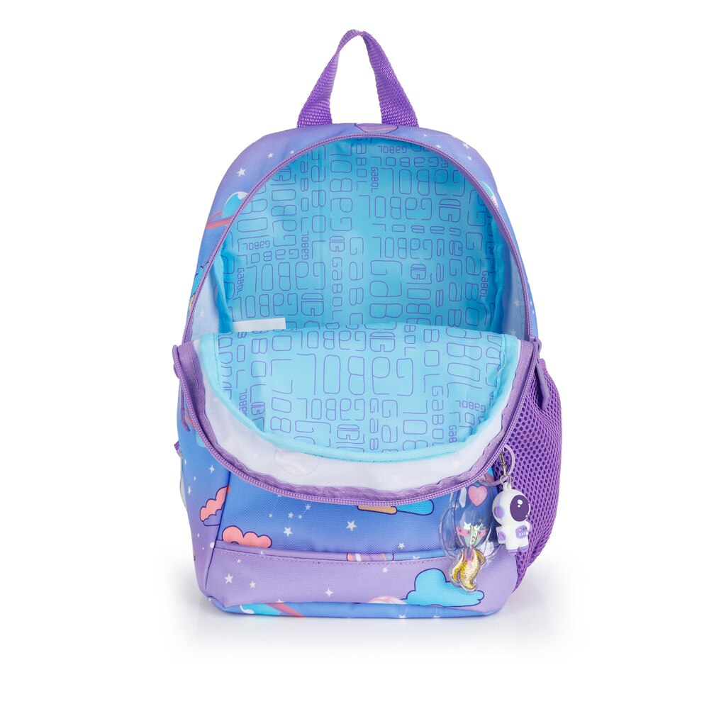 Mochila mini infantil Gabol Cosmos de poliéster resistente al agua Lila-5