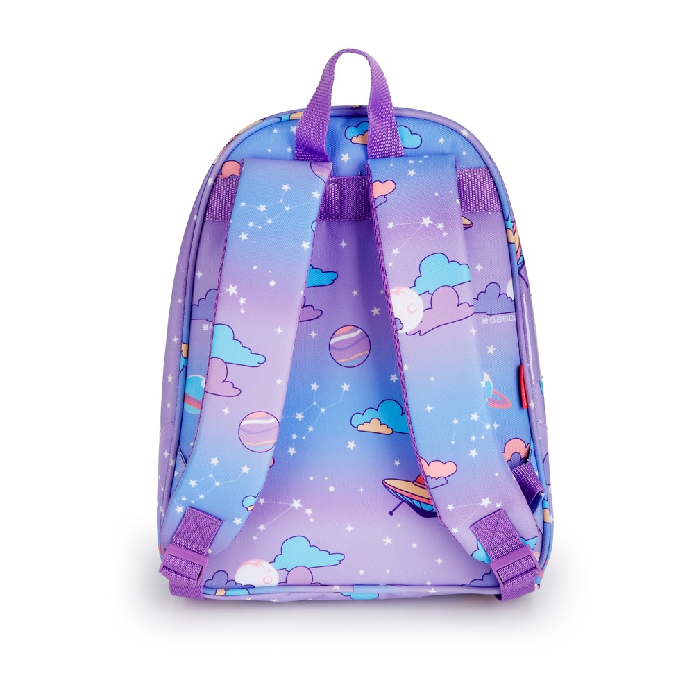 Mochila pequeña infantil Gabol Cosmos de poliéster resistente al agua Lila-3