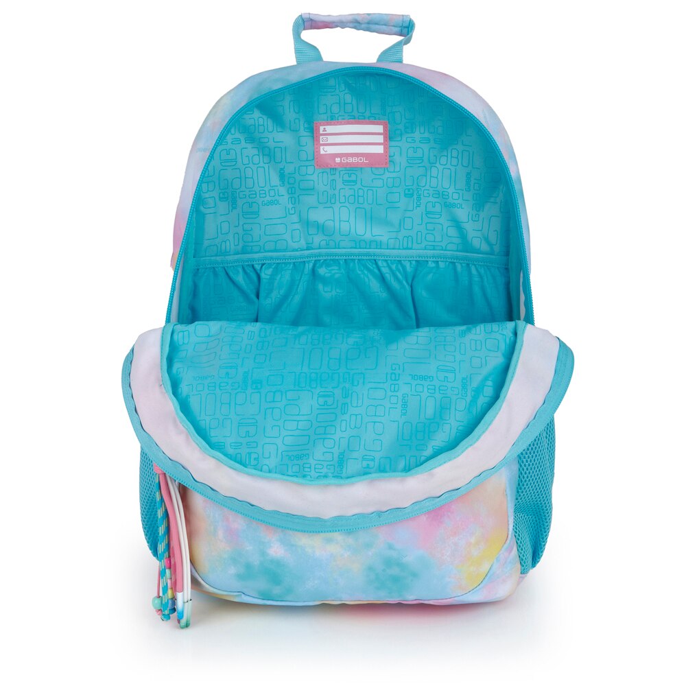 Imagen 5 de Mochila adaptable a carro Gabol Mystic de poliéster resistente al agua Azul celeste