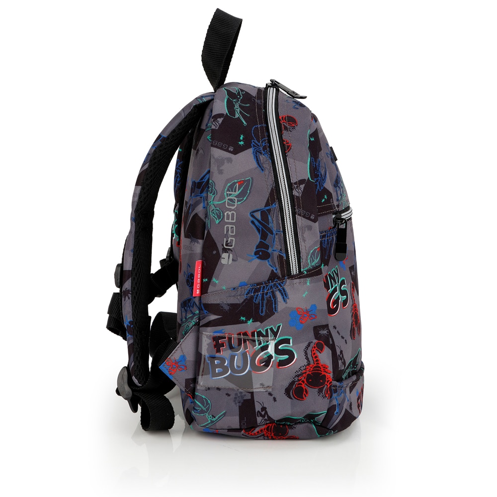 Mochila mini Gabol Bugs de poliéster resistente al agua Negro-3