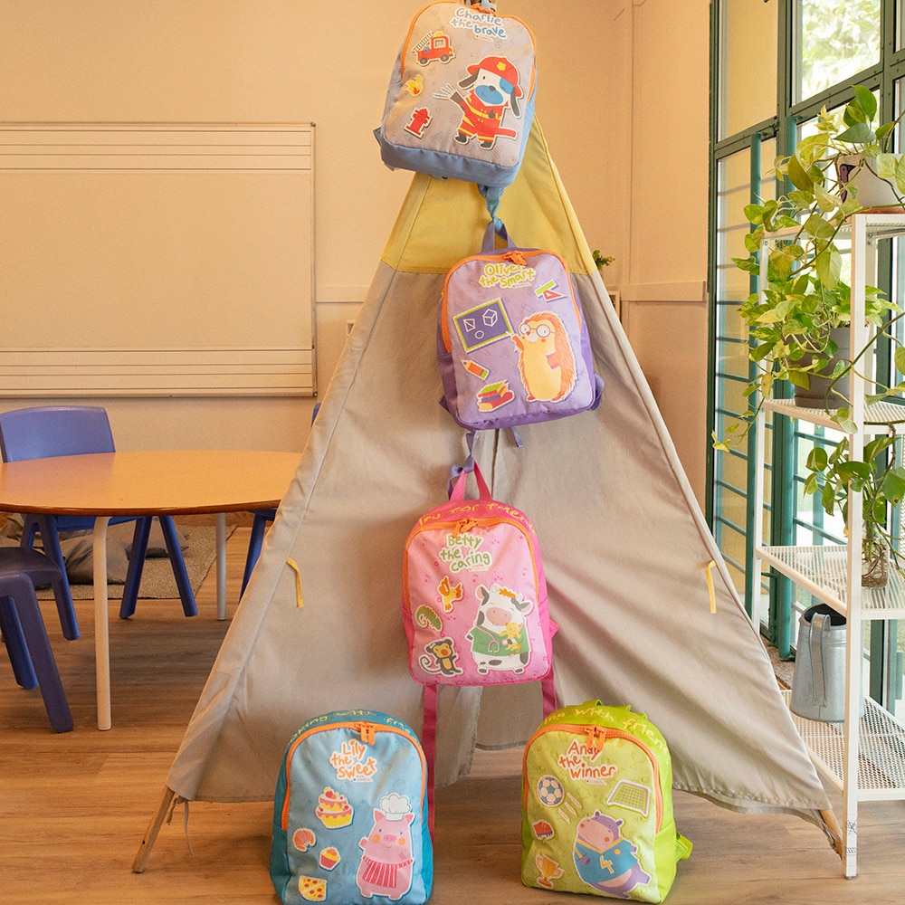 Mochila infantil Gabol Staff Oliver de poliéster resistente al agua Lila-6