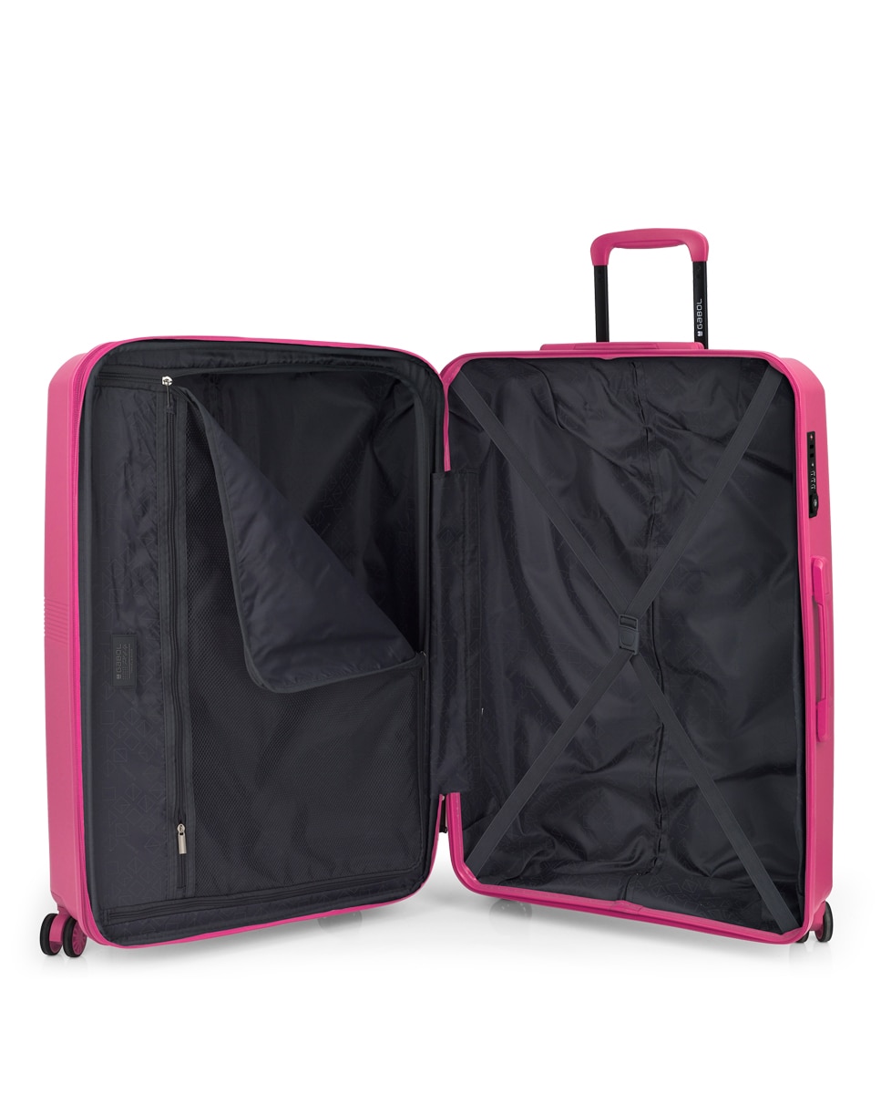 Maleta grande expandible steady rígida con capacidad hasta 103,4 l - Gabol - Fucsia Fucsia-4