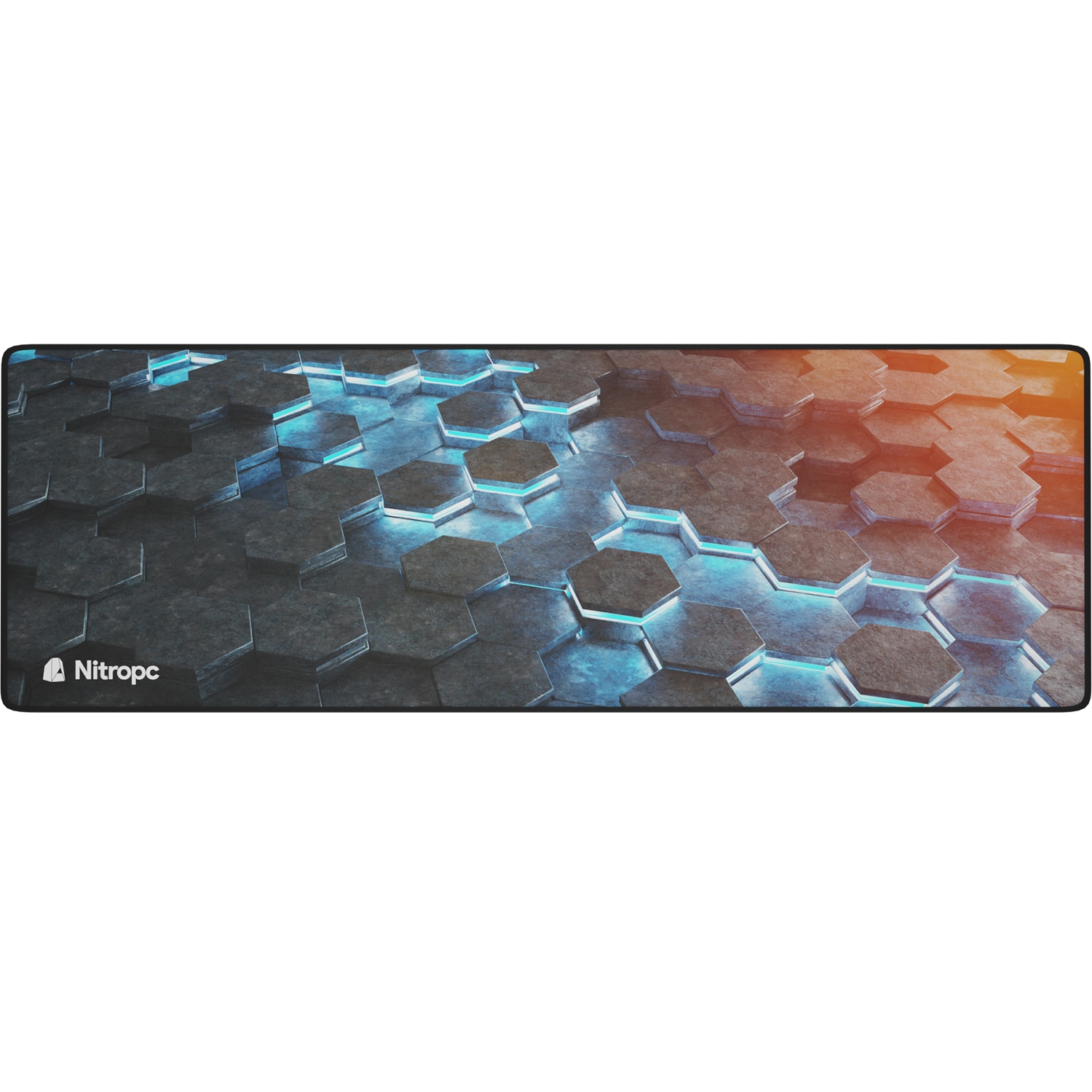 NitroPc - Alfombrilla gaming Nitropc NMP1 de tamaño grande - 90 x 30 cm.