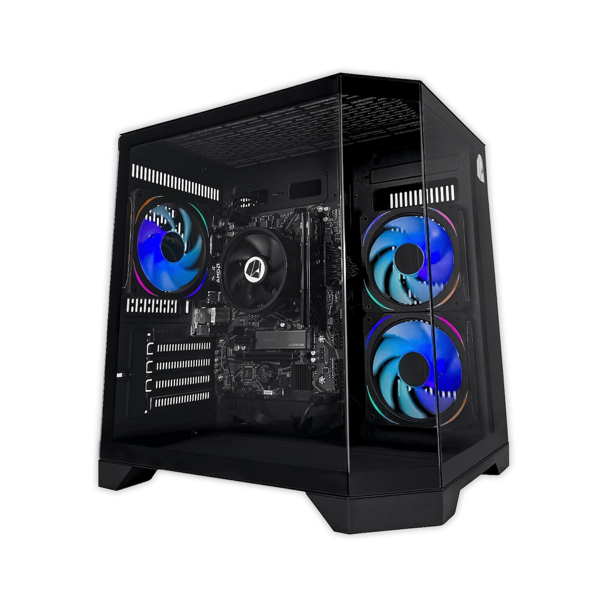 Sobremesa Gaming Nitropc Pack Bronze, Ryzen 5, 16GB, 1TB SSD, Vega 7 + Accesorios Negro-2