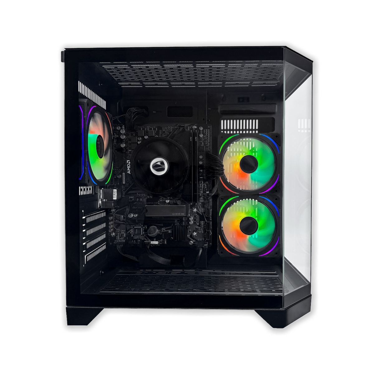 Sobremesa Gaming Nitropc Pack Bronze, Ryzen 5, 16GB, 1TB SSD, Vega 7 + Accesorios Negro-3