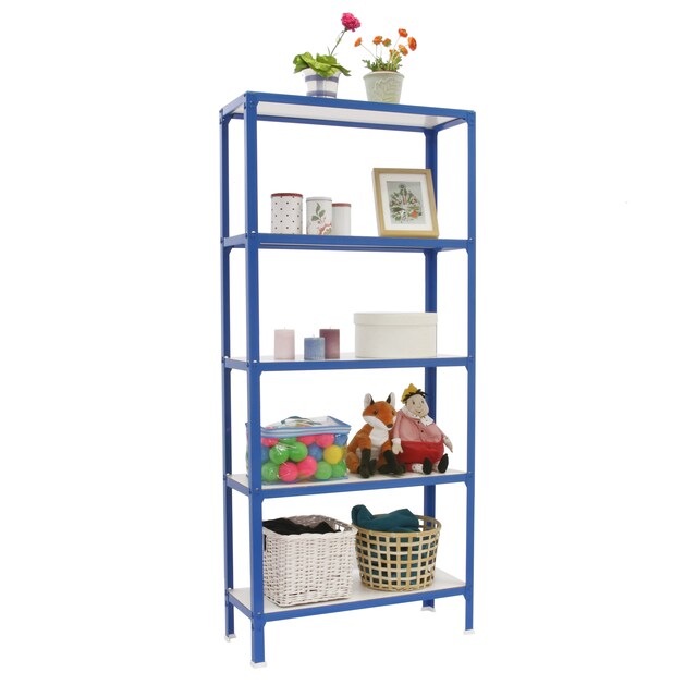 Imagen 0 de Estantería metálica sin tornillos con bandejas de madera Simonhome Click Wood 5/300 Simonrack